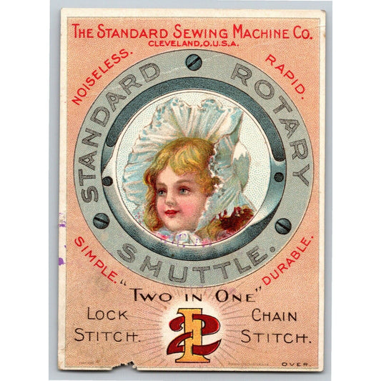 Everhart Organ & Piano York PA Standard Sewing Machine Co. Victorian Trade Card