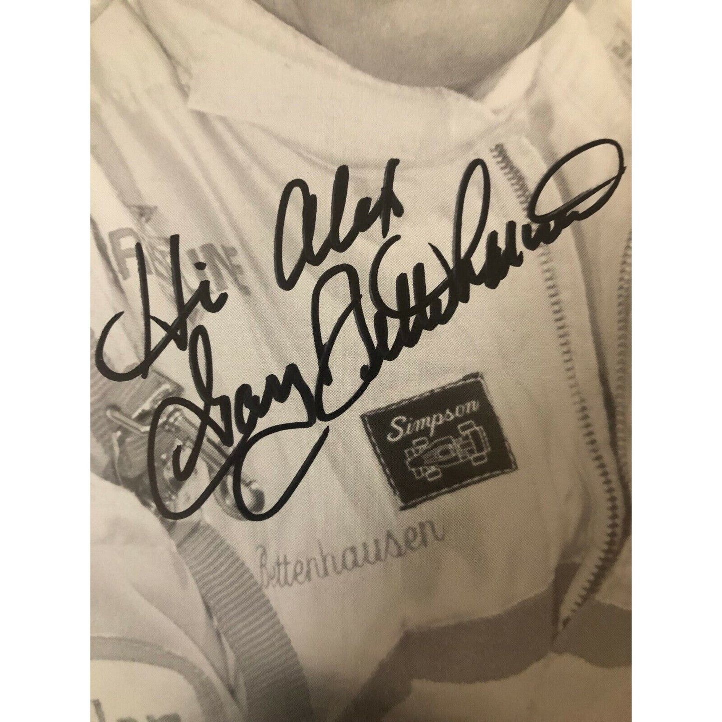 Gary Bettenhausen Signed 10 3/4" x 14" B&W Poster