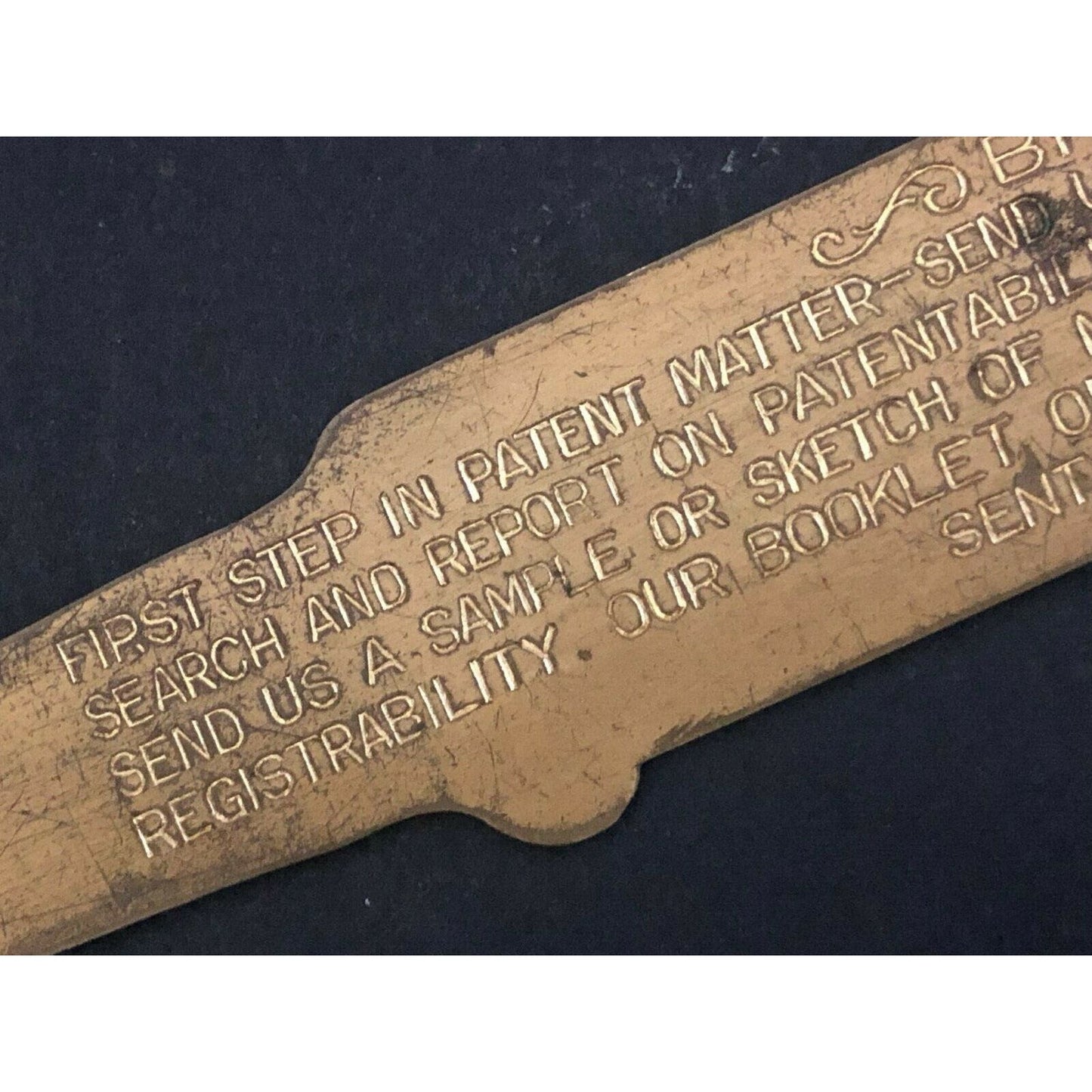 c1920's-30's 8" "Clarence A. O'Brien" Trade Mark ATTY DC Adv. Letter Opener