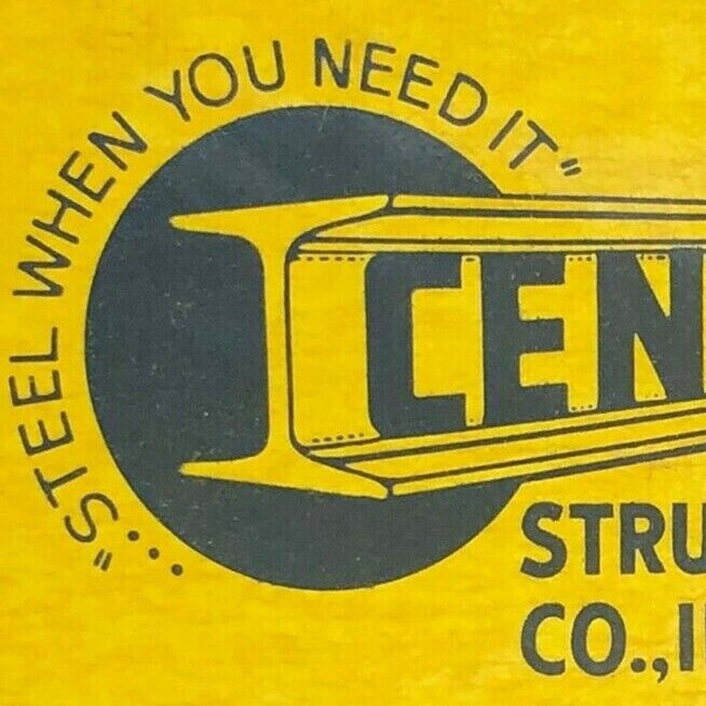 Scarce 60's-70's Full Matchbook "Central Structural Steel Co." Bronx, NY
