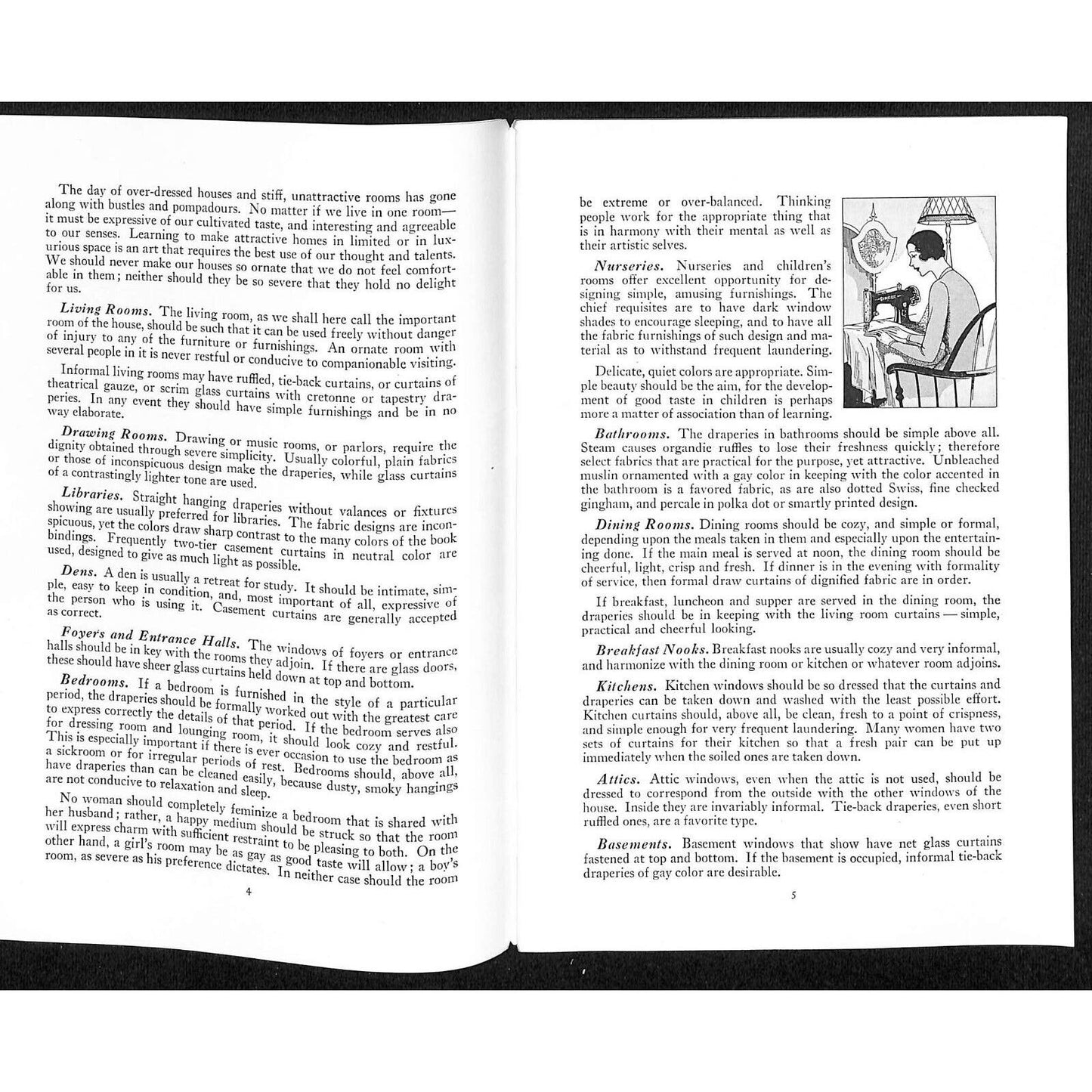 How to Make Draperies The Modern Singer Way 1929 Booklet 64pp Singer Sewing VGC
