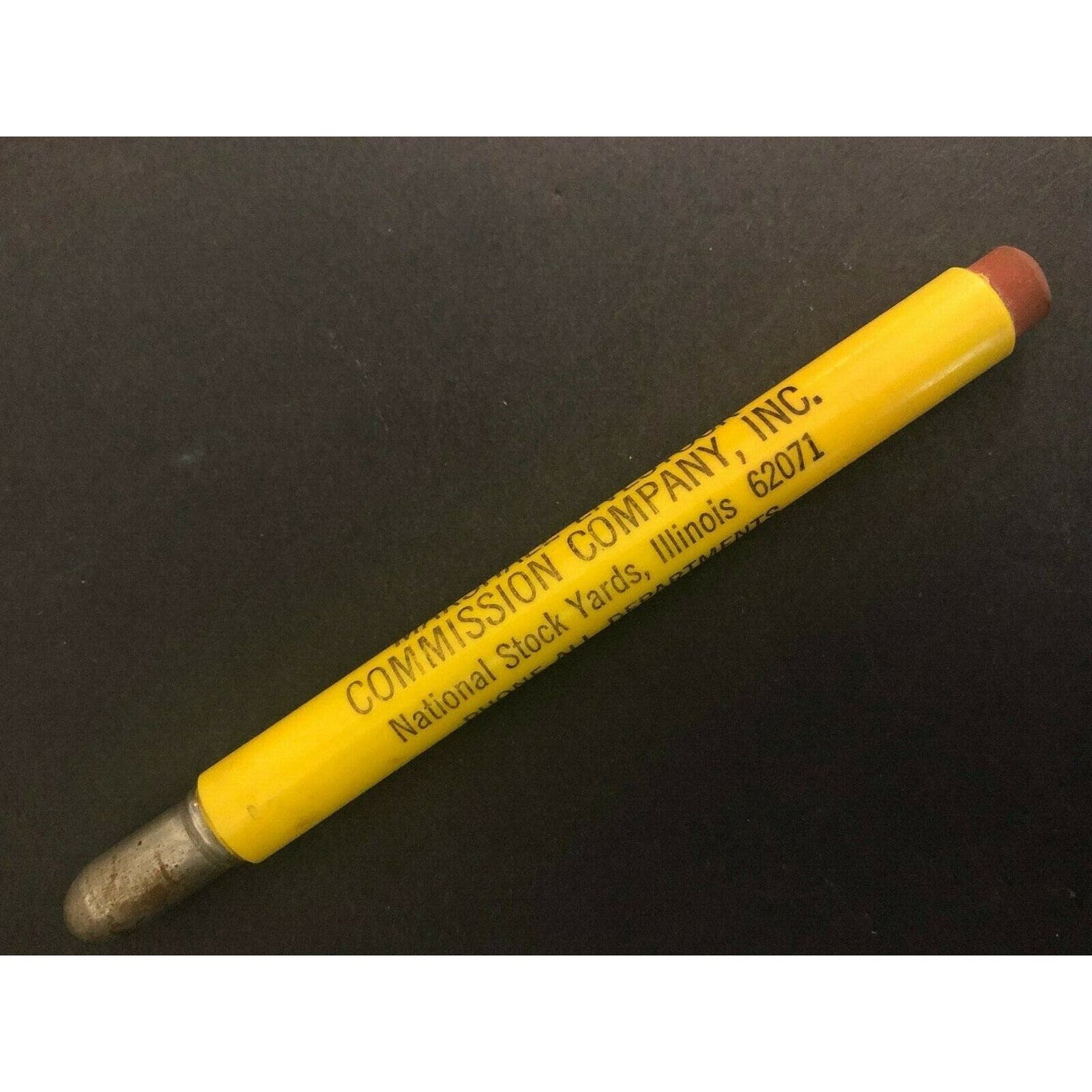 c1930's-40's "Marshall Livestock National Stock Yards. IL" Adv. Bullet Pencil
