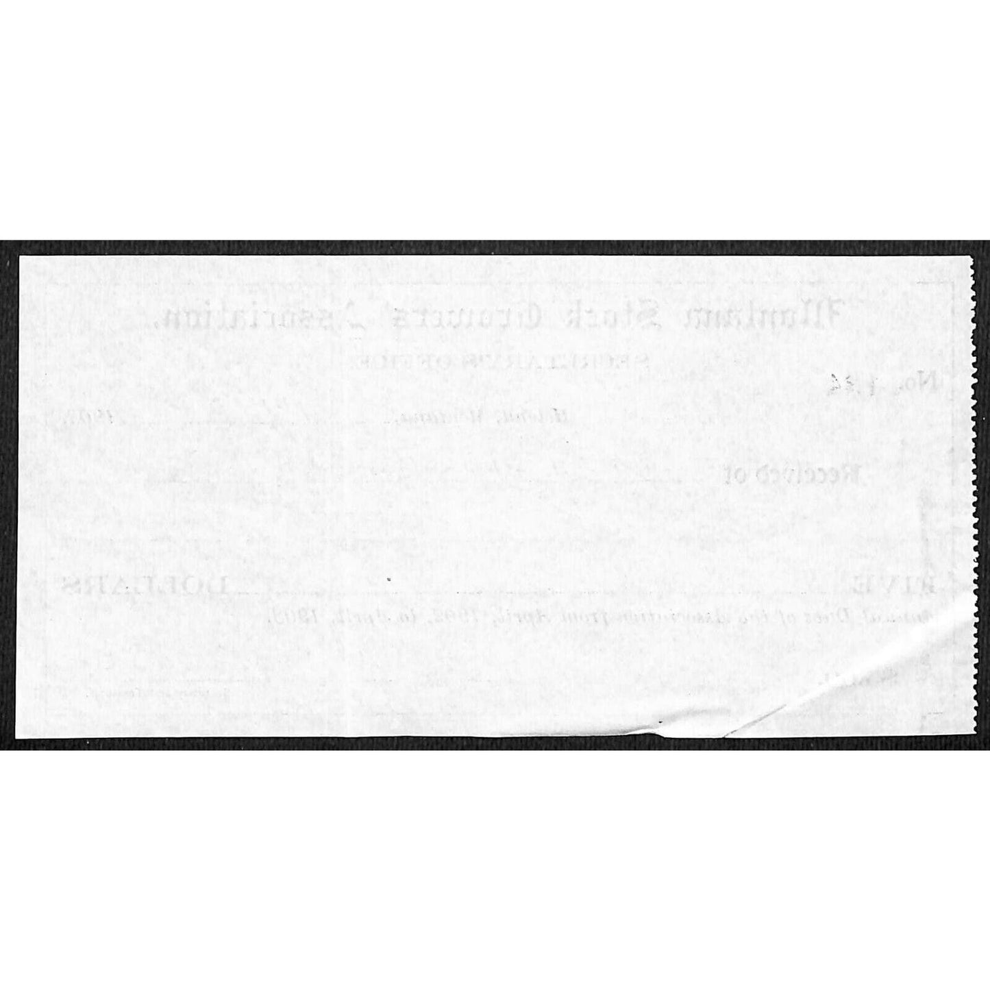 Helena Montana S.R. Buford / 1902 Stock Growers Association $5 Payment Receipt