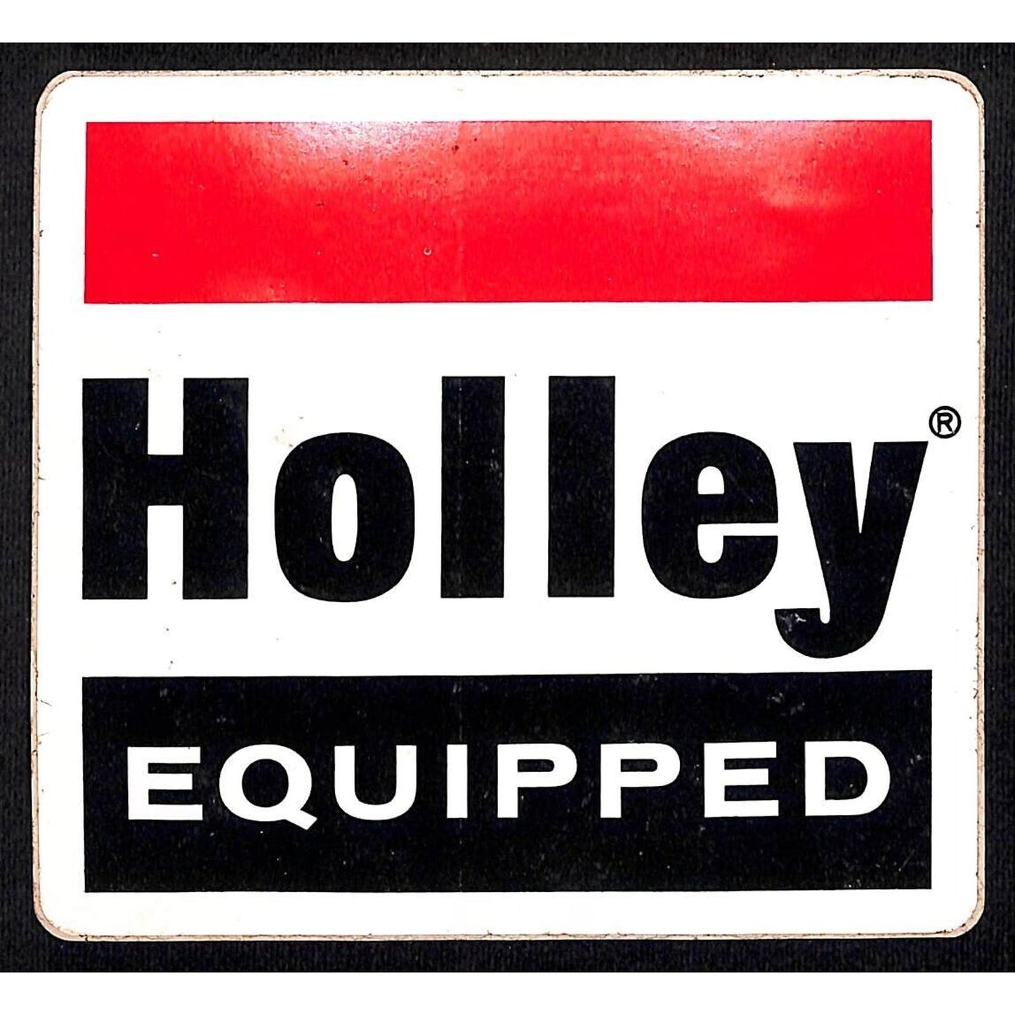 Holley Equipped Large Performance Auto Racing Sticker 4 7/8" x 5 1/4" c1970