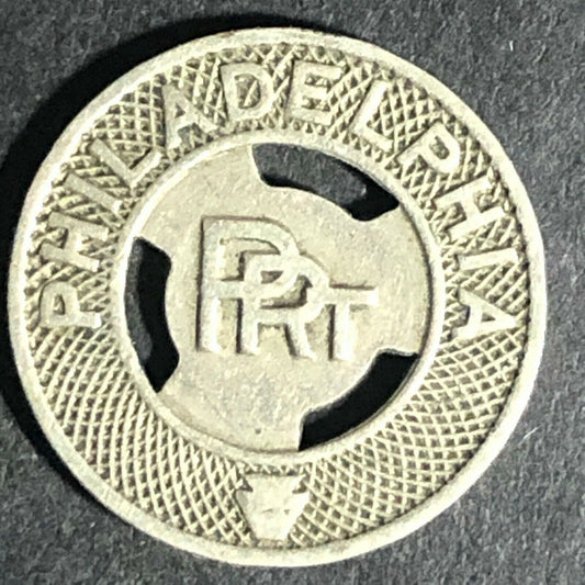 c1940's Brass Good For One Fare Transit Token Philadelphia PTC 16mm (1850)