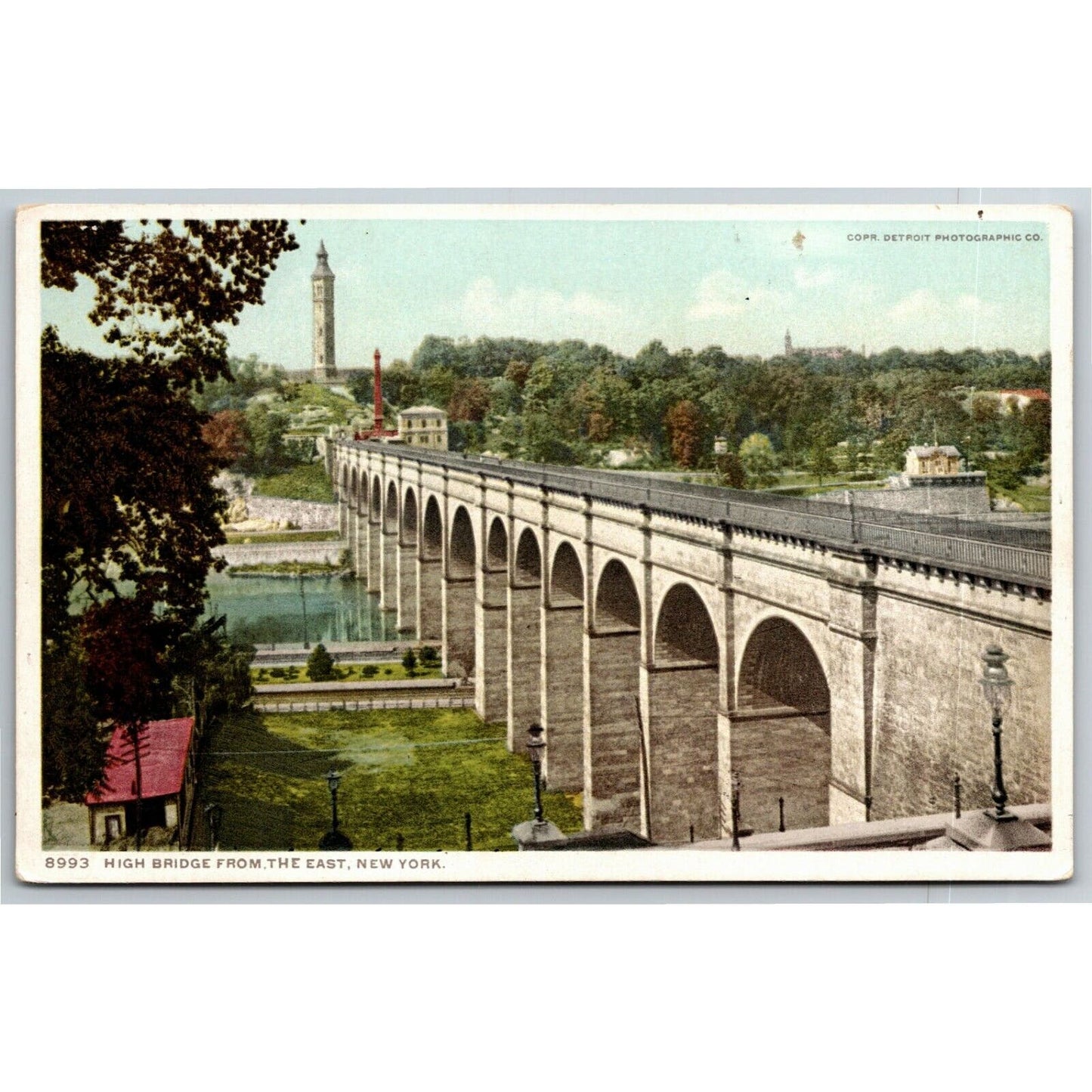 Vintage c1915-24 New York Postcard "High Bridge From the East"