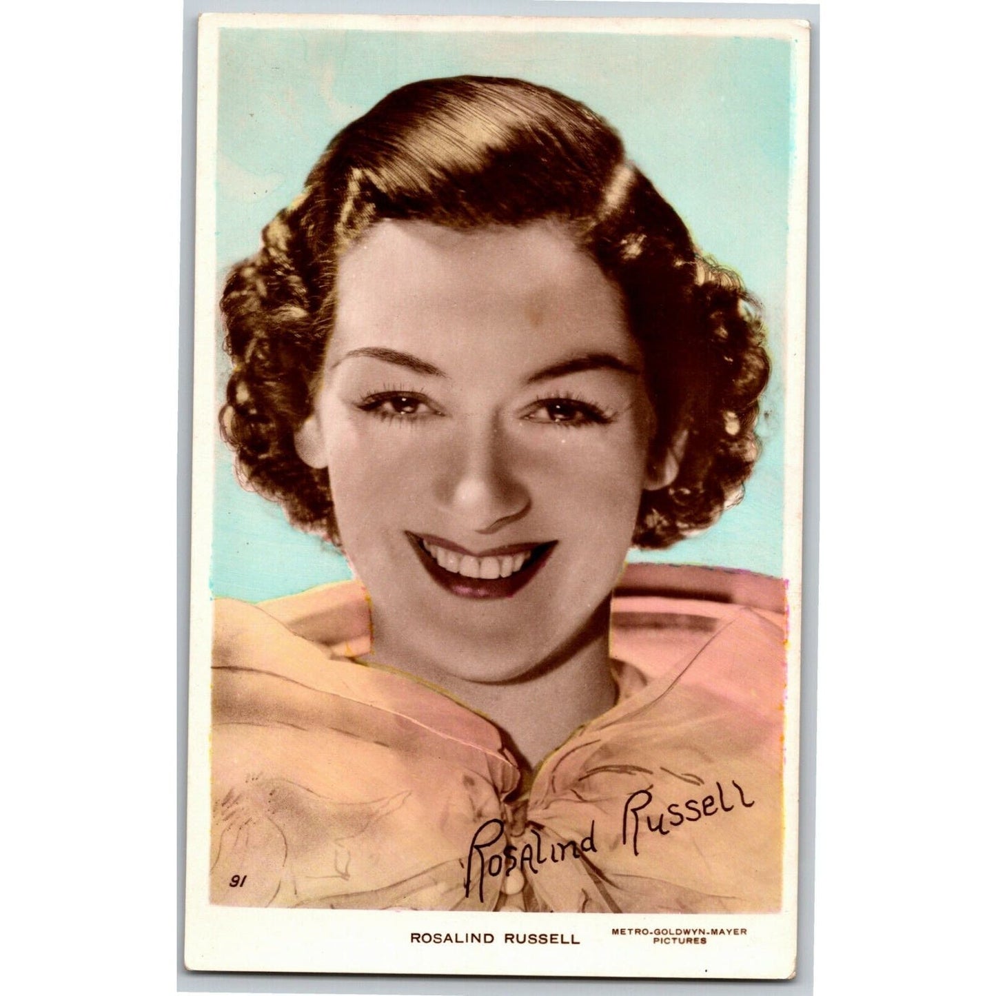 Rosalind Russell (MGM) RPPC Postcard - Ken Prag Collection - VGC