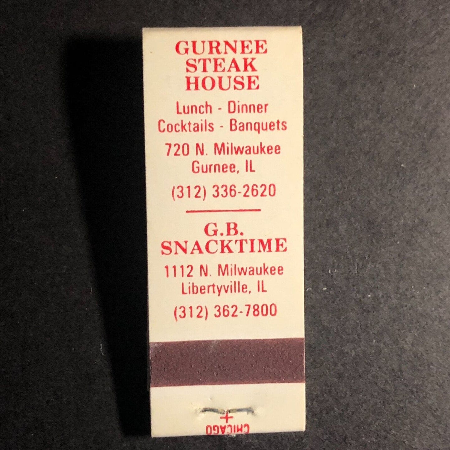 Grayslake, IL Village Ranch Estiatorion Restaurant Matchbook c1970's-80's VGC