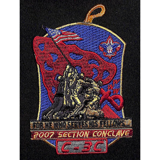 BSA Patch Small 2007 Section Conclave C-3C Iwo Jima "For He Who Serves His.."