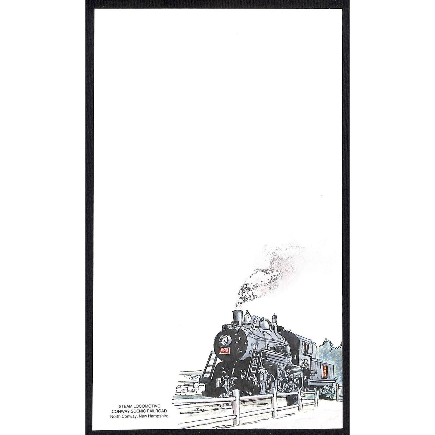 New Hampshire Steam Locomotive Conway Scenic Railroad Stationary Sheet c1975-85