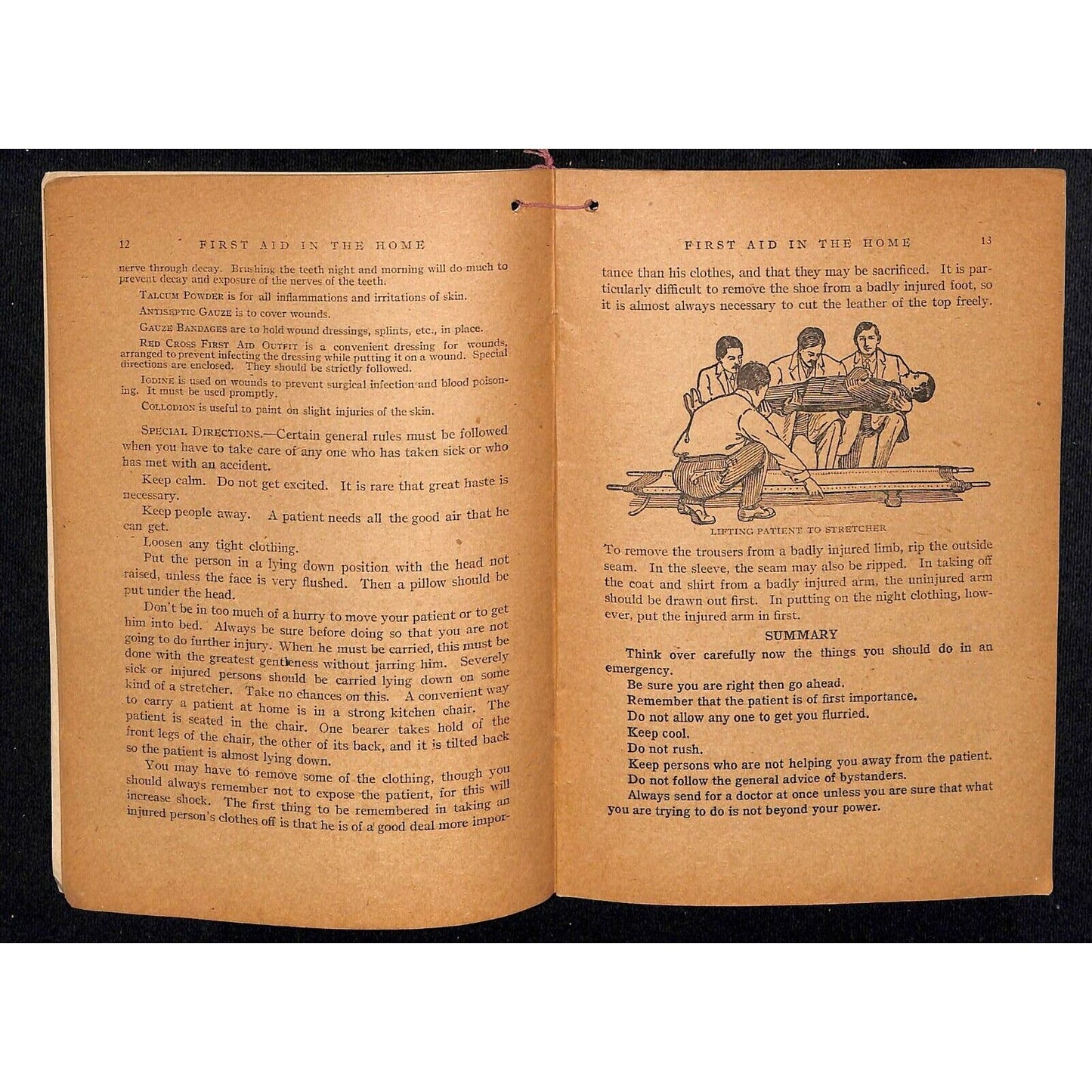 1919 Metropolitan Life's "First Aid in the Home" Booklet 27pp