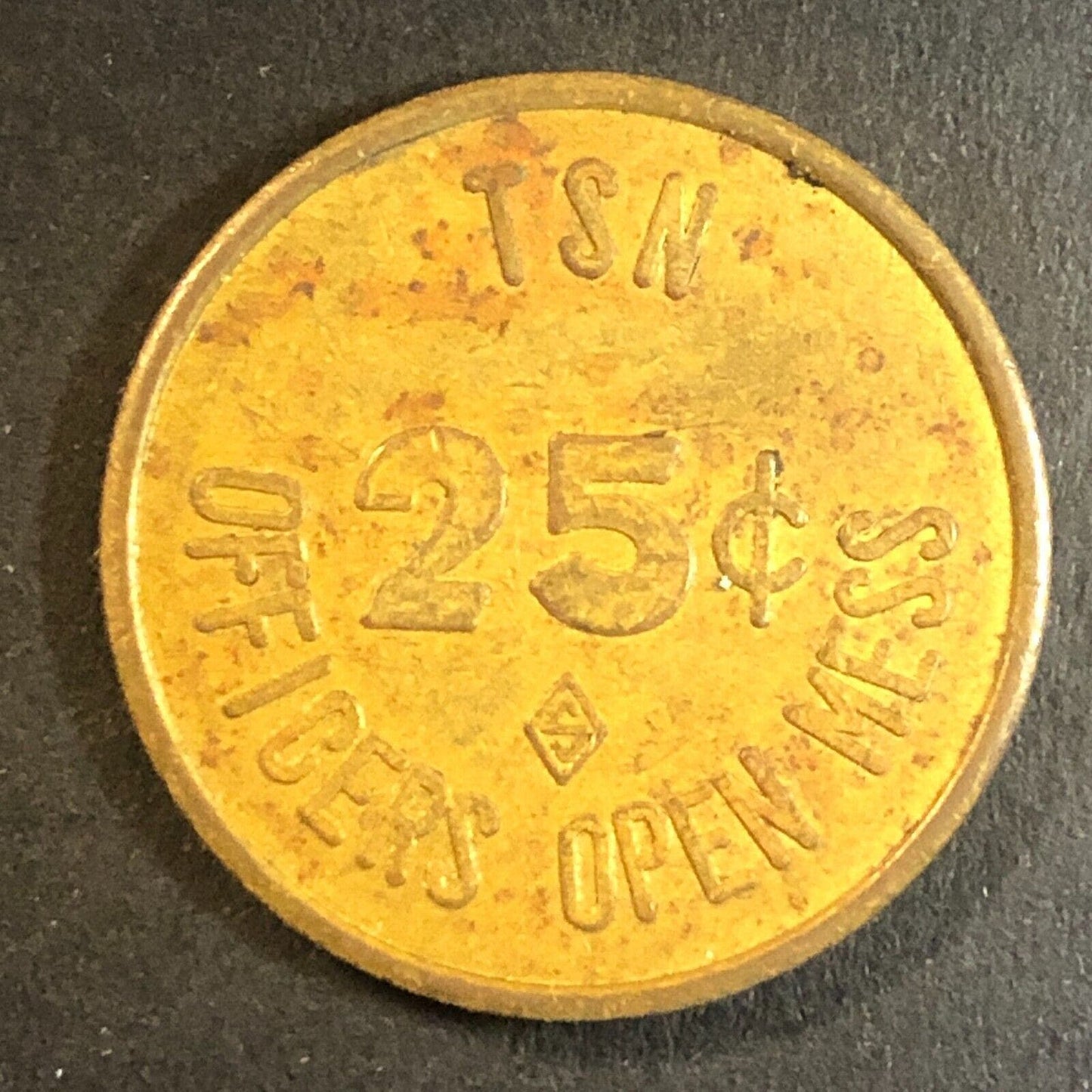 Vietnam Trade Token Military TSN Officers Open Mess Tree 25c 24mm