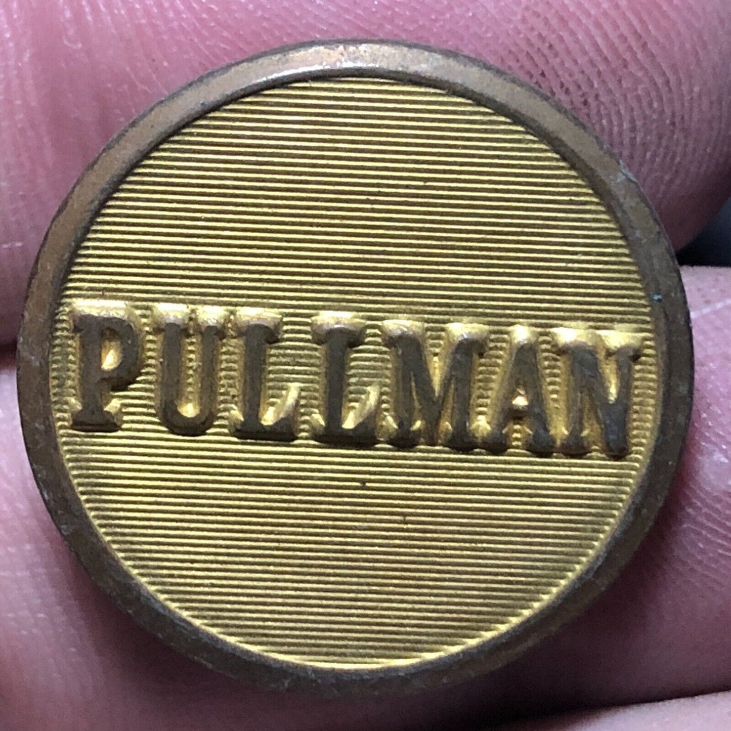 Pullman Railroad Uniform Button Brass 3/4" Flat - Superior Quality
