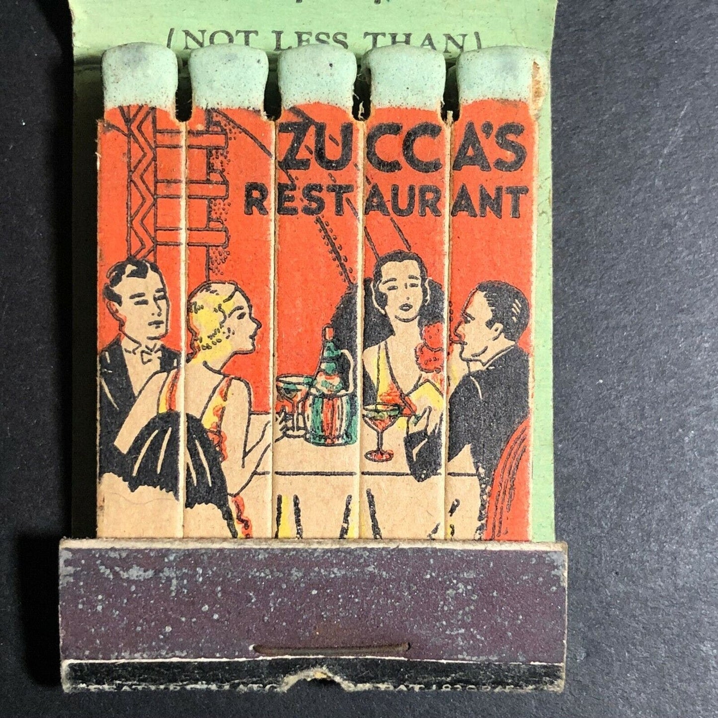 1930's-40's Full Matchbook "Zucca's Restaurant" NYC FEATURE