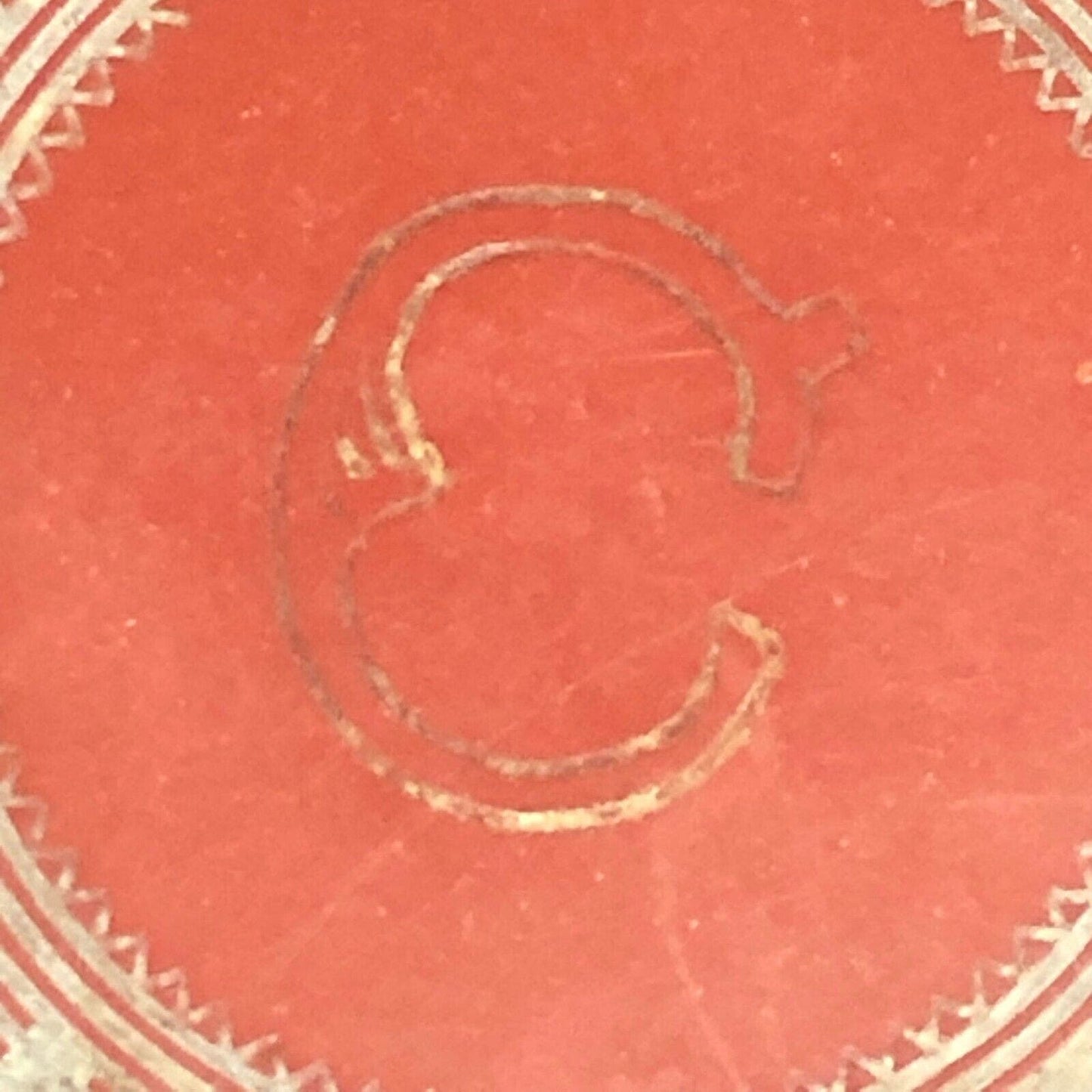 Clay Single Letter "C" Monogram Red Poker Chip - Eisenstadt Coll.