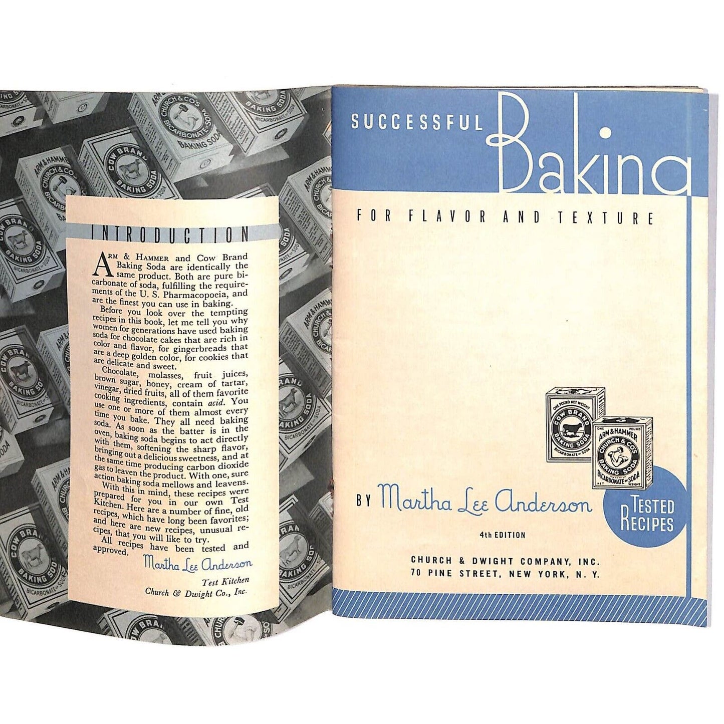 Arm & Hammer Baking Soda "Successful Baking" Cook Book 1936 38pp VGC