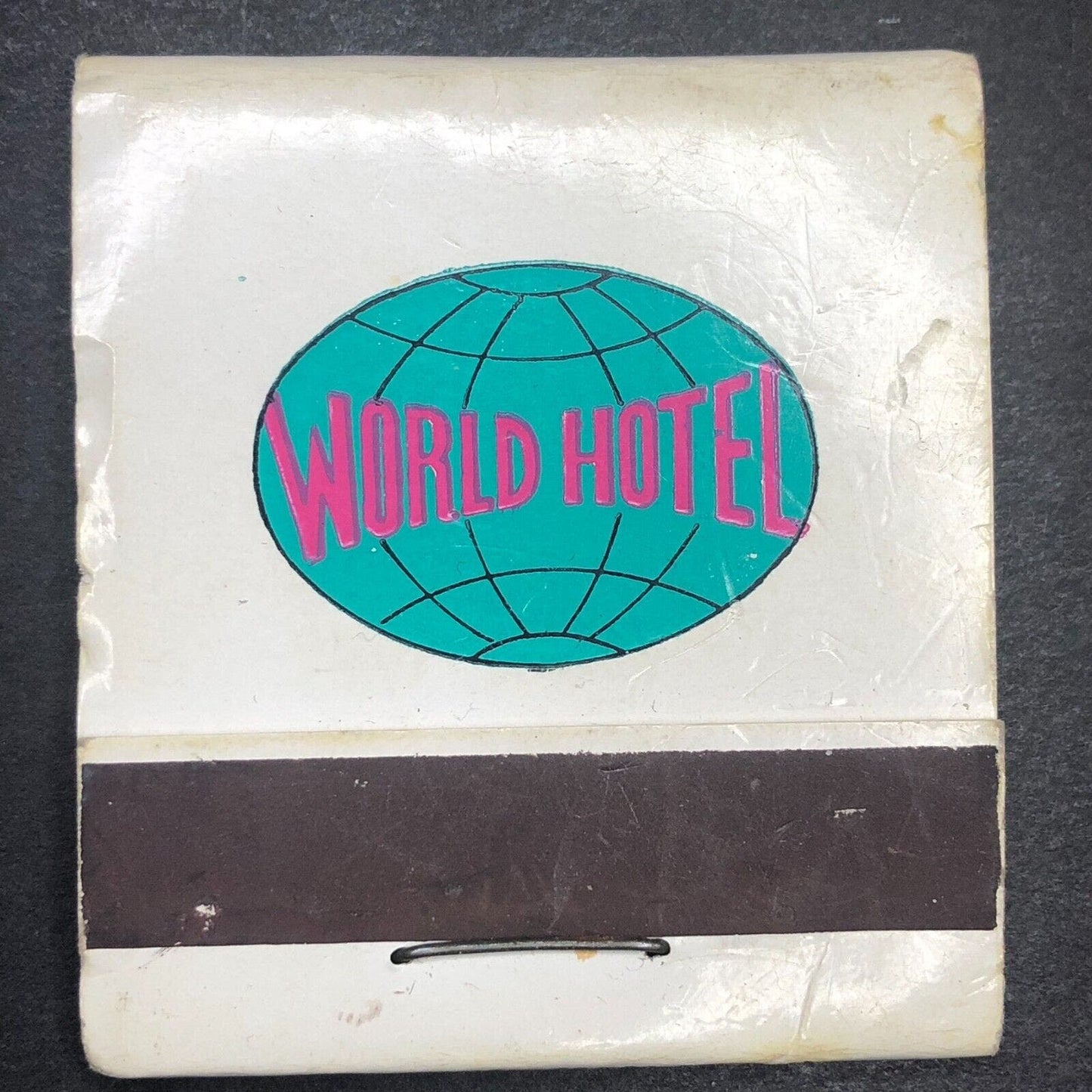 World Hotel Bangkok Slim Wooden Stick Full Matchbook c1960's-73 VGC Scarce