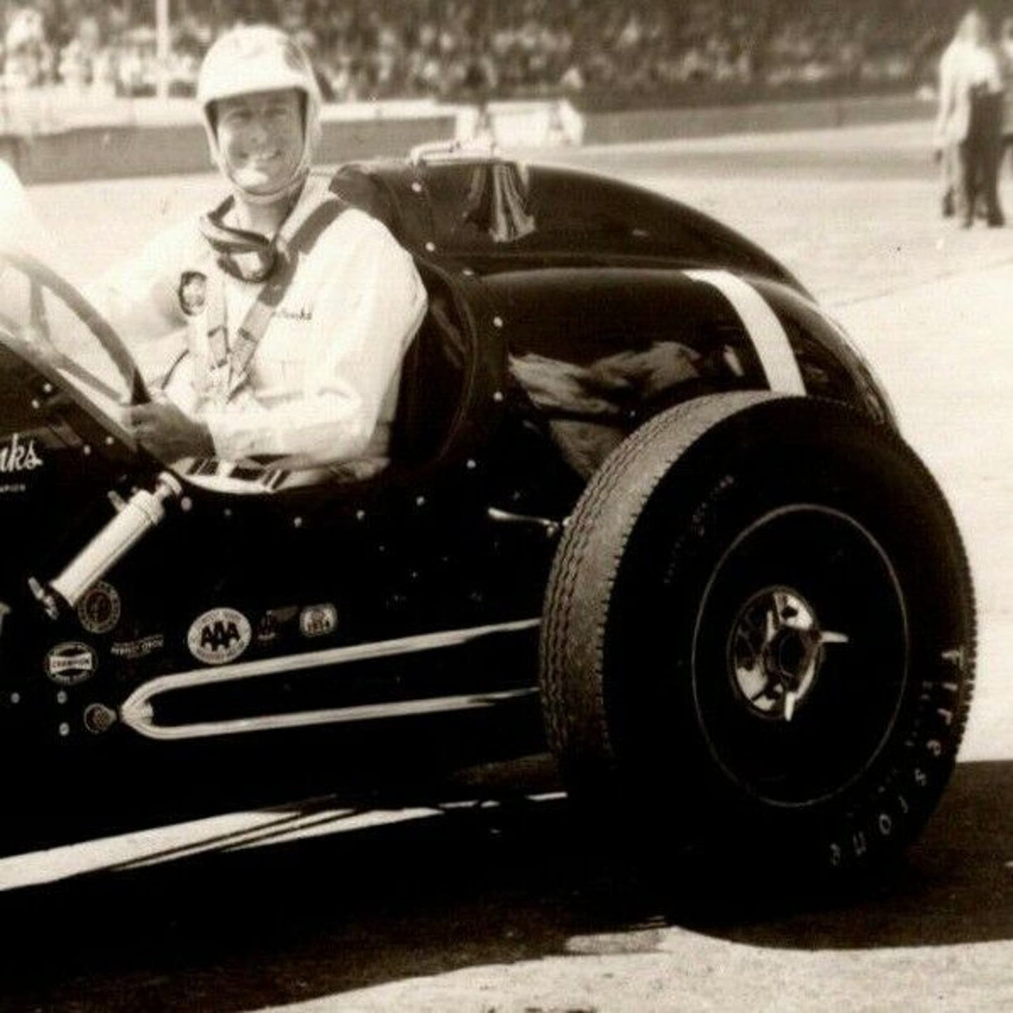 Indy 500 RPPC Postcard "1954 Sam Hanks" Official Race Photo Unposted VGC