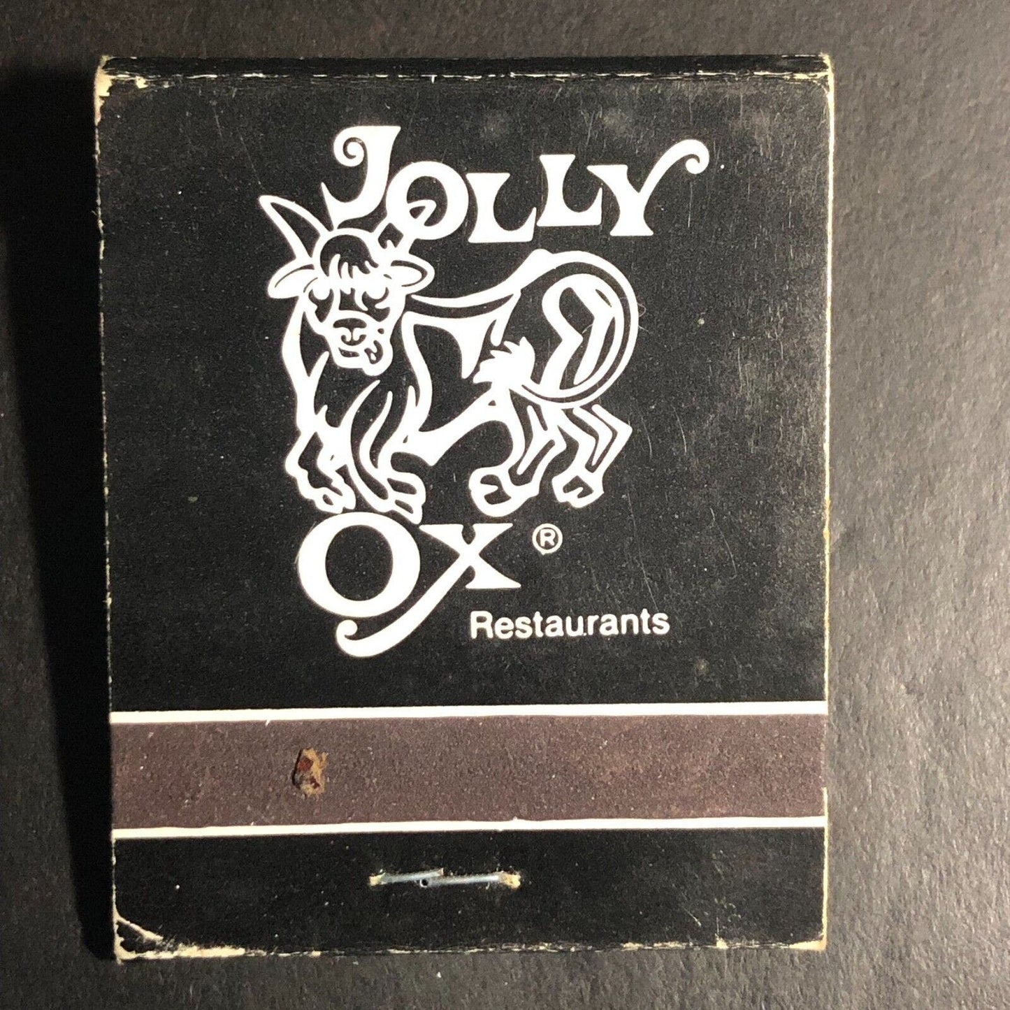 Steak and Ale / Jolly Ox Restaurants Full Matchbook c1974-84