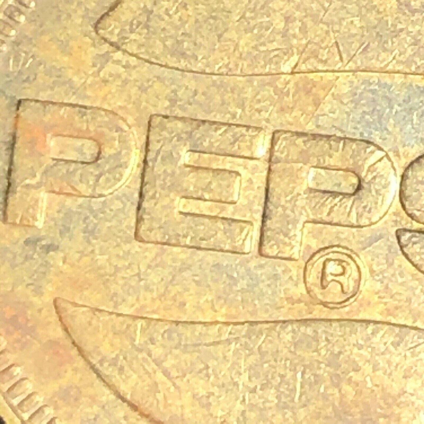 22.8mm Vintage Pepsi Camelot Park Brass Token - Modesto, CA