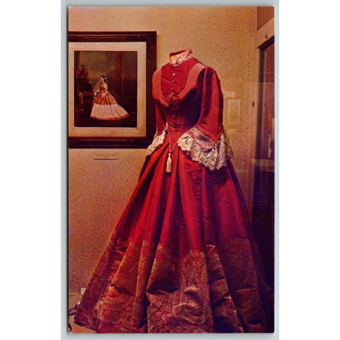 Vintage PPC Postcard - "Mrs. Ormsby's Gown c1861, Museum, Carson City Nevada"