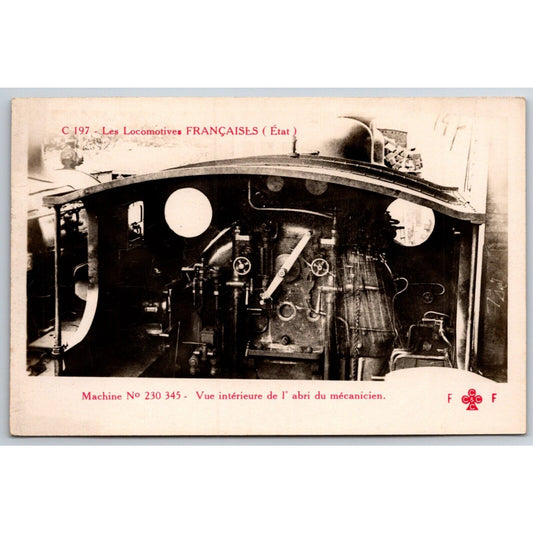 French Railroad RPPC* Postcard Machine 230-345 C 197 c1910 F. Fleury