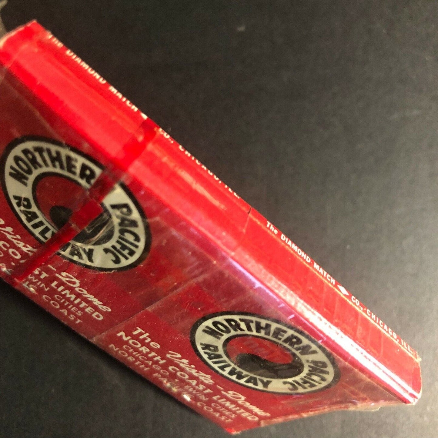 Vintage Northern Pacific Railroad Matchbook 4-Pack in Cello Wrap c1960's