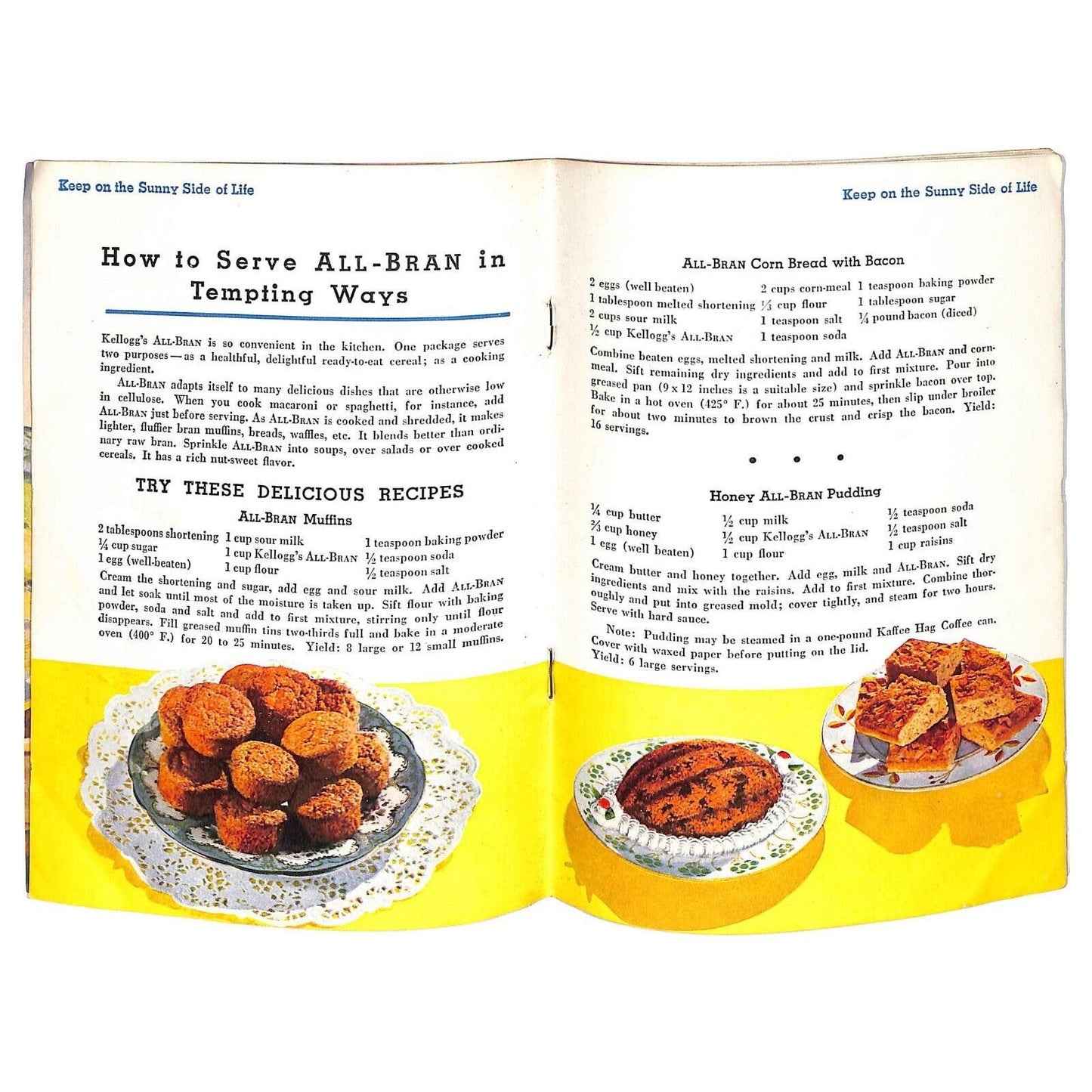 Kellogg "Keep on the Sunny Side of Life" Booklet c1935-45 32pp