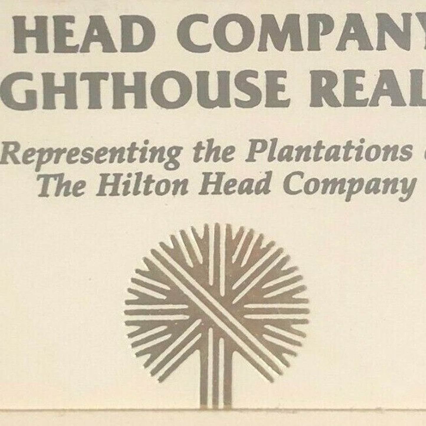 Scarce 80's Full Matchbook "Hilton Head / Lighthouse Realty" SC