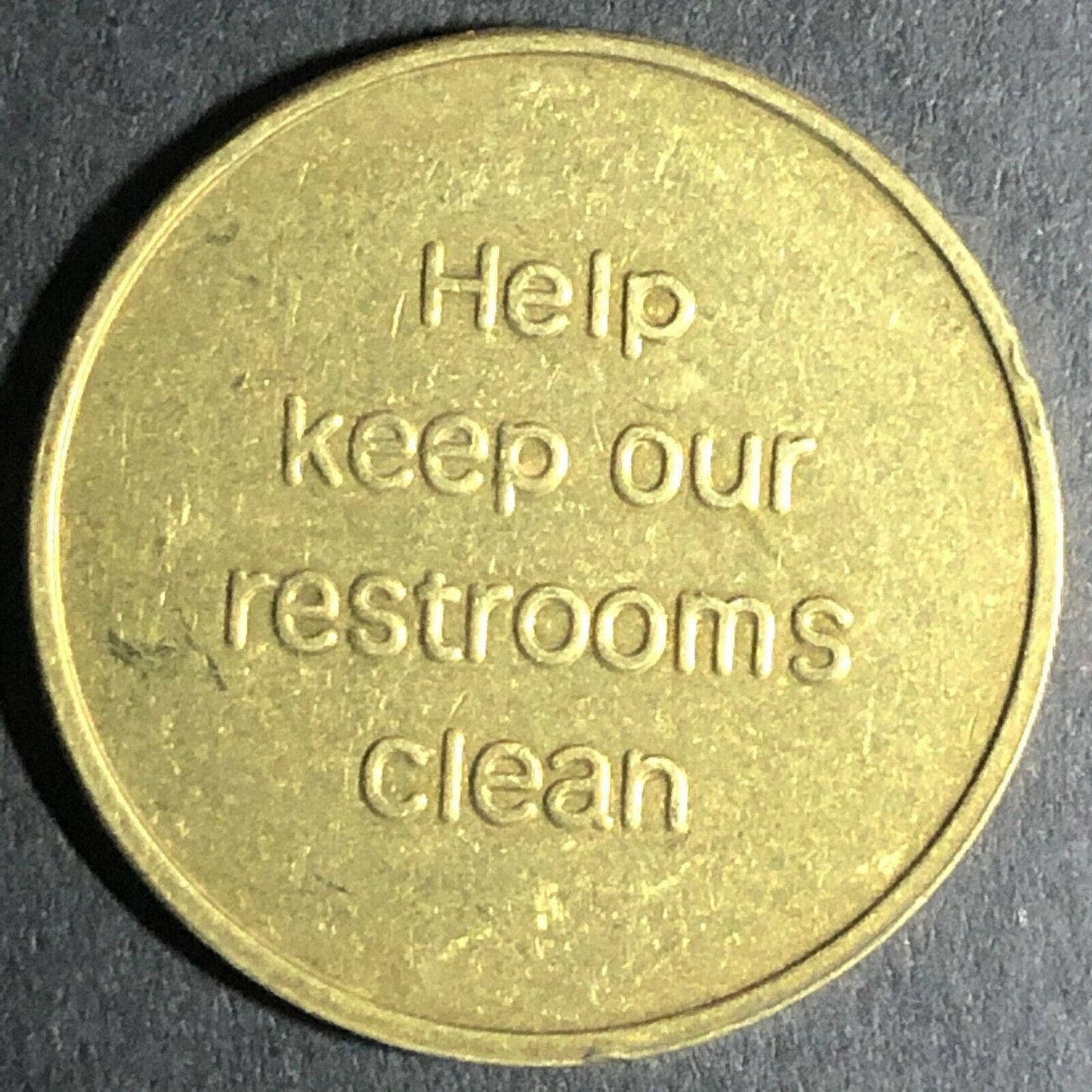 32mm Brass "Nik-O-Lok" Restroom Token Indianapolis, IN - Fauver Coll.