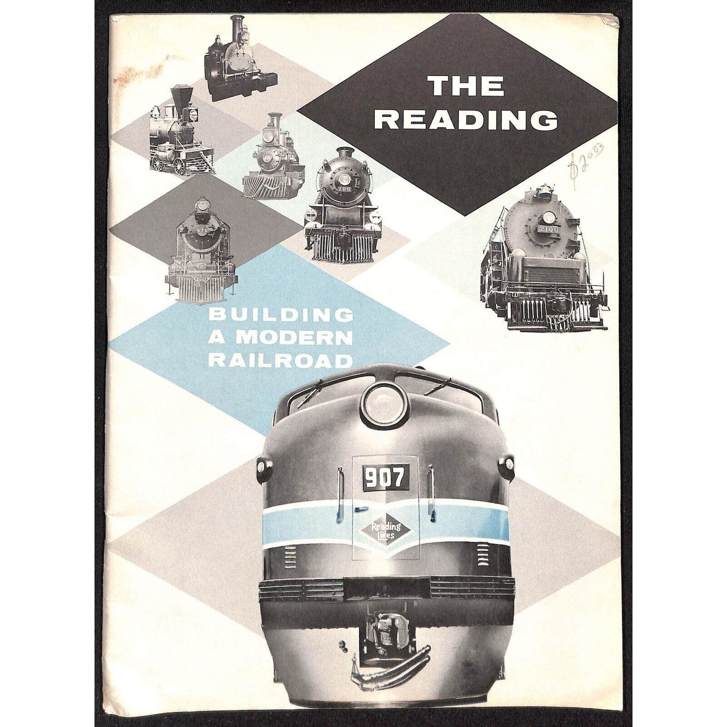 1958 "The Reading" Burlington Route Railroad Evolution / History SC Book 60pp VG