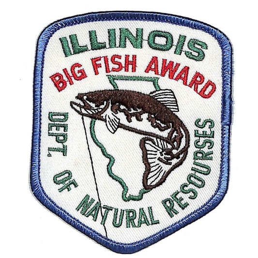 Illinois Dept. of Natural Resources / Resourses "Big Fish Award" Vtg Patch NOS