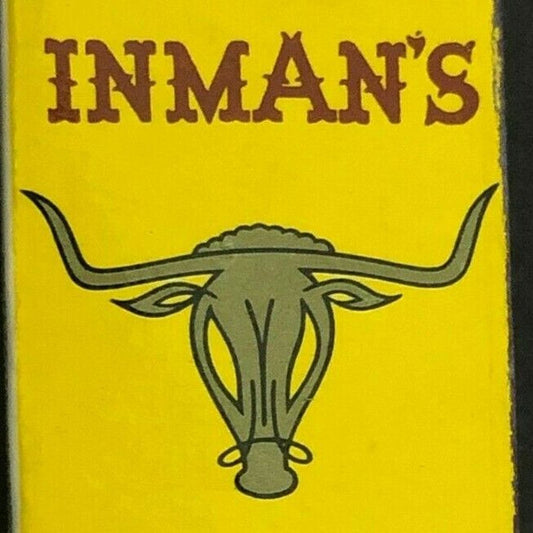 c1960's-70's Wooden Matchbox Matchbook - Inman's Restaurants Galesburg, MICH