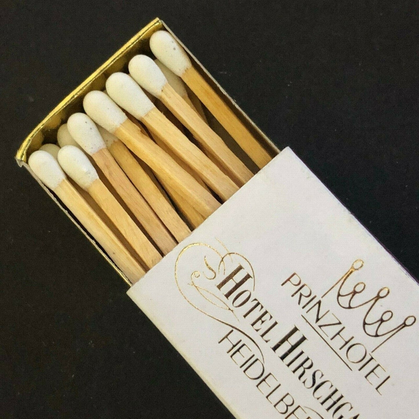 c1970's-80's Wooden Matchbox Matchbook Prinz Hotel Hirschcasse - Heidelberg