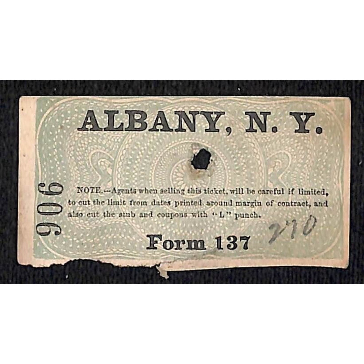 New York & Long Branch Railroad 1897 Albany, NY / North Asbury Park #906