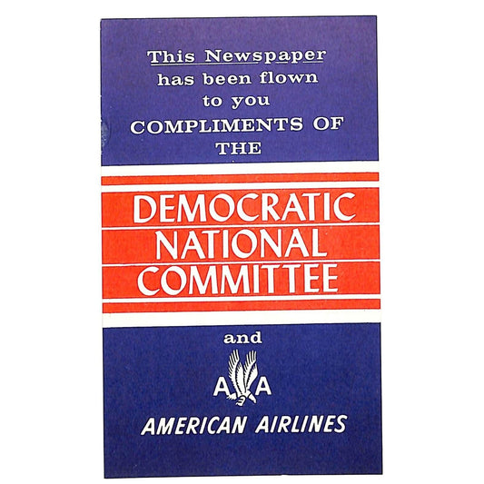 American Airlines Democratic National Committee Gum Label c1940's-50's Scarce