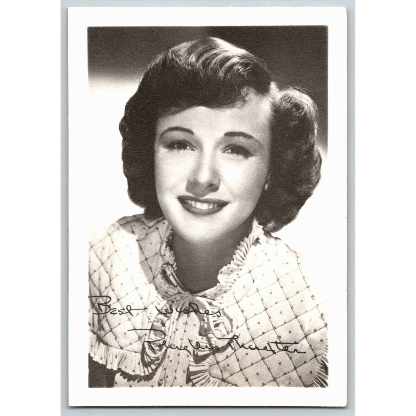 Phyllis Thaxter Leading Lady Promo Card - Ken Prag Coll. - VGC