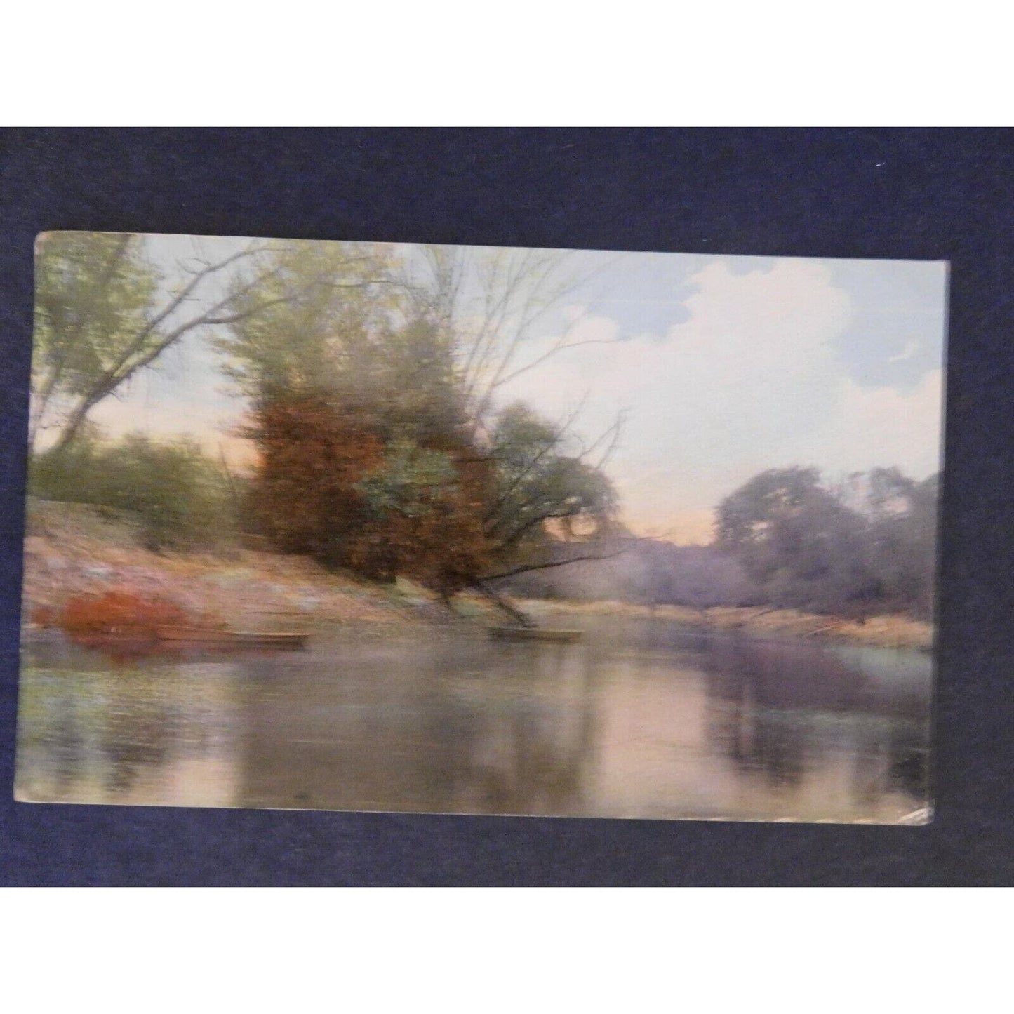 Vintage Postcard - c1912 Trees at Edge of Calm Pond