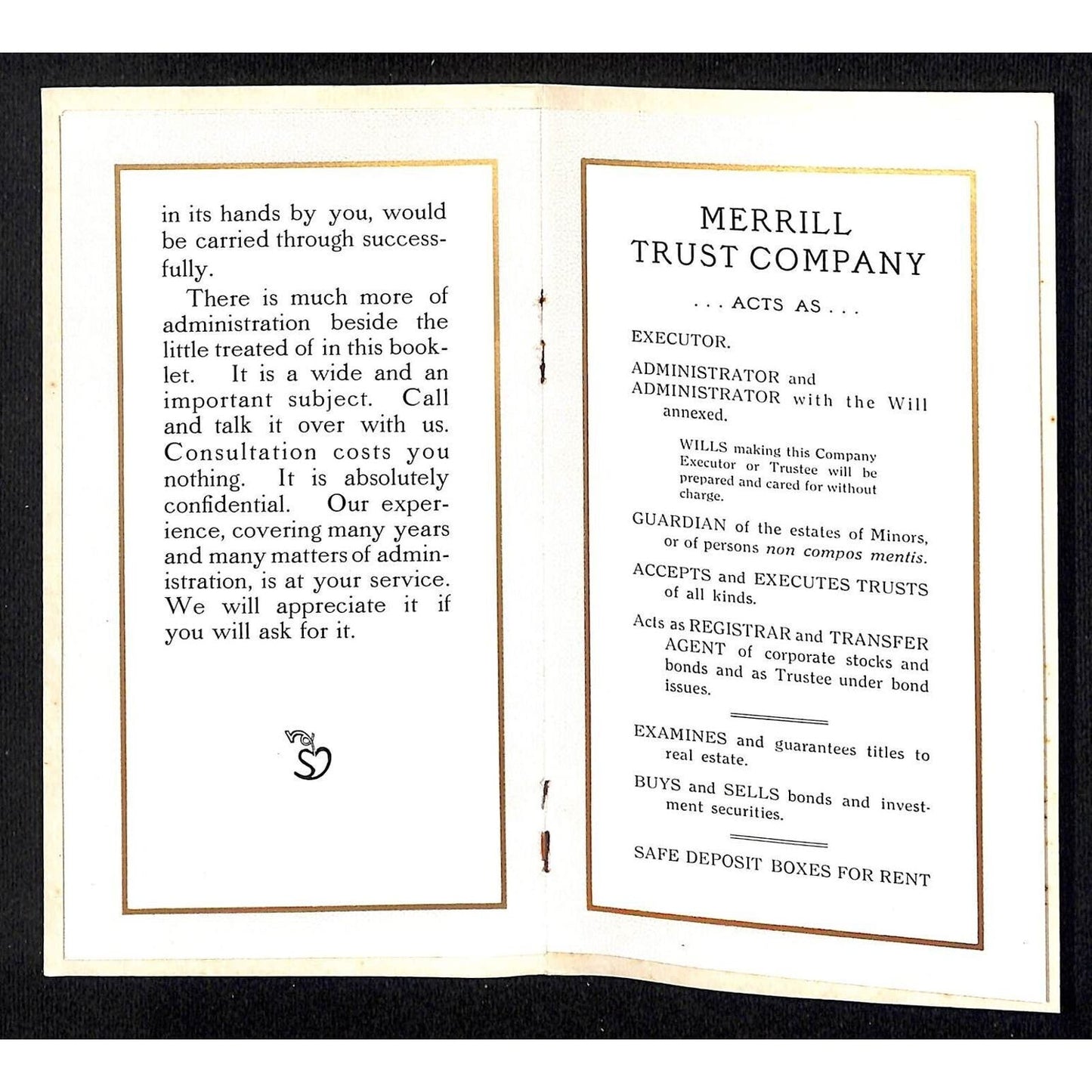 Newburgh, ME Amos W. Knowlton* Bangor 1916 Merrill Trust "Groundwork" Booklet 8p