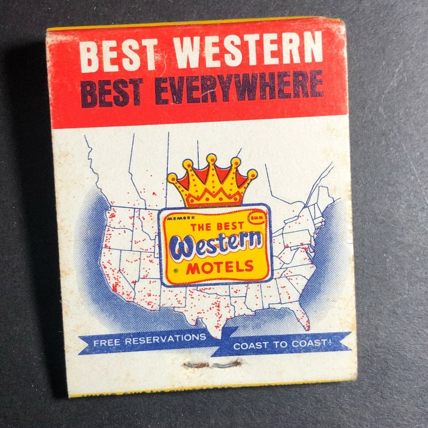1960's-70's Full Matchbook - "Best Western" "The King Frederik" Solvang, CA