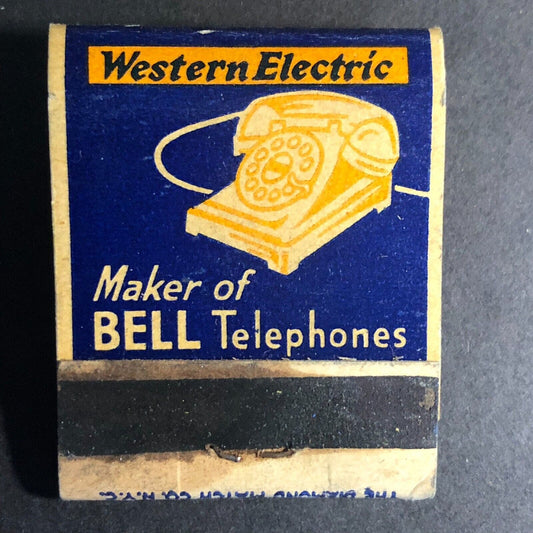 Western Electric Hawthorne Works Bell Telephone Full Matchbook c1930's-40's (#1)