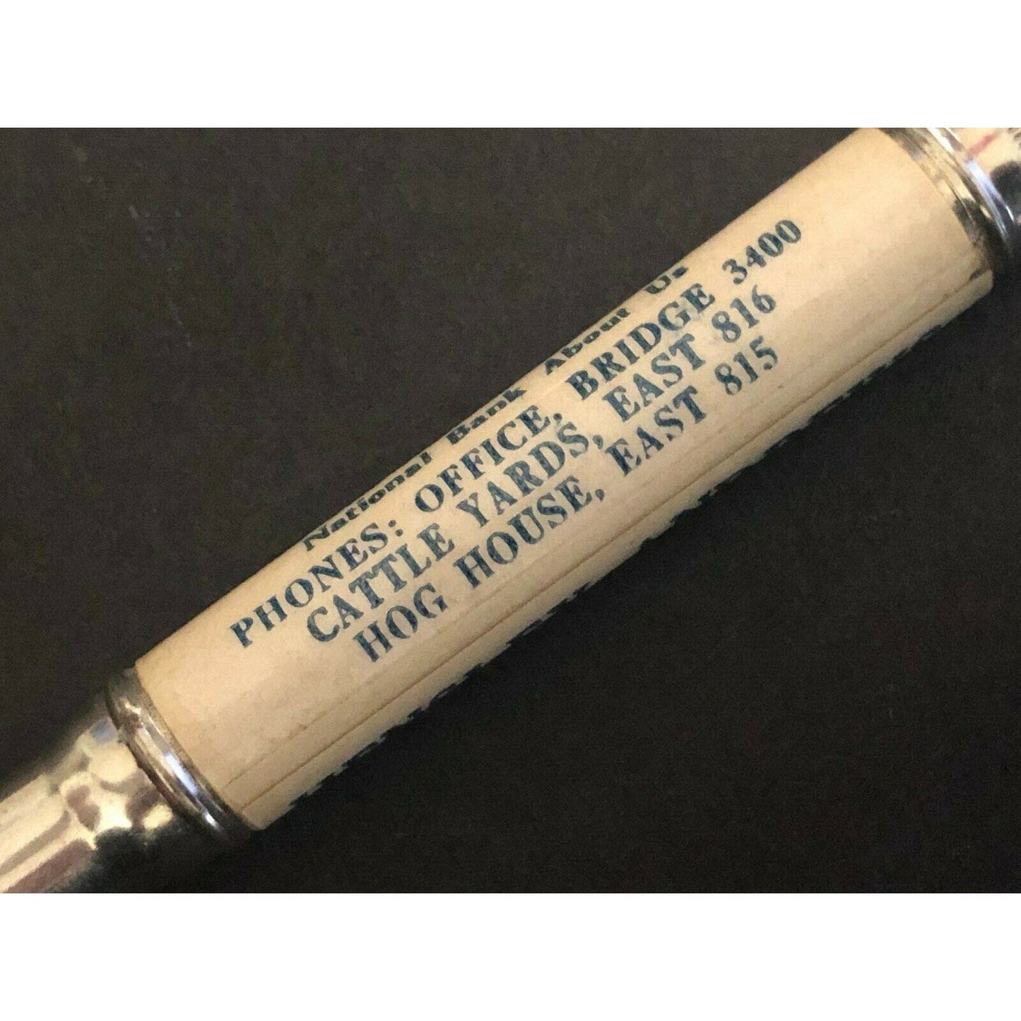 c1930's40's "Hensley Andrews National Stock Yards, IL" Advertising Bullet Pencil