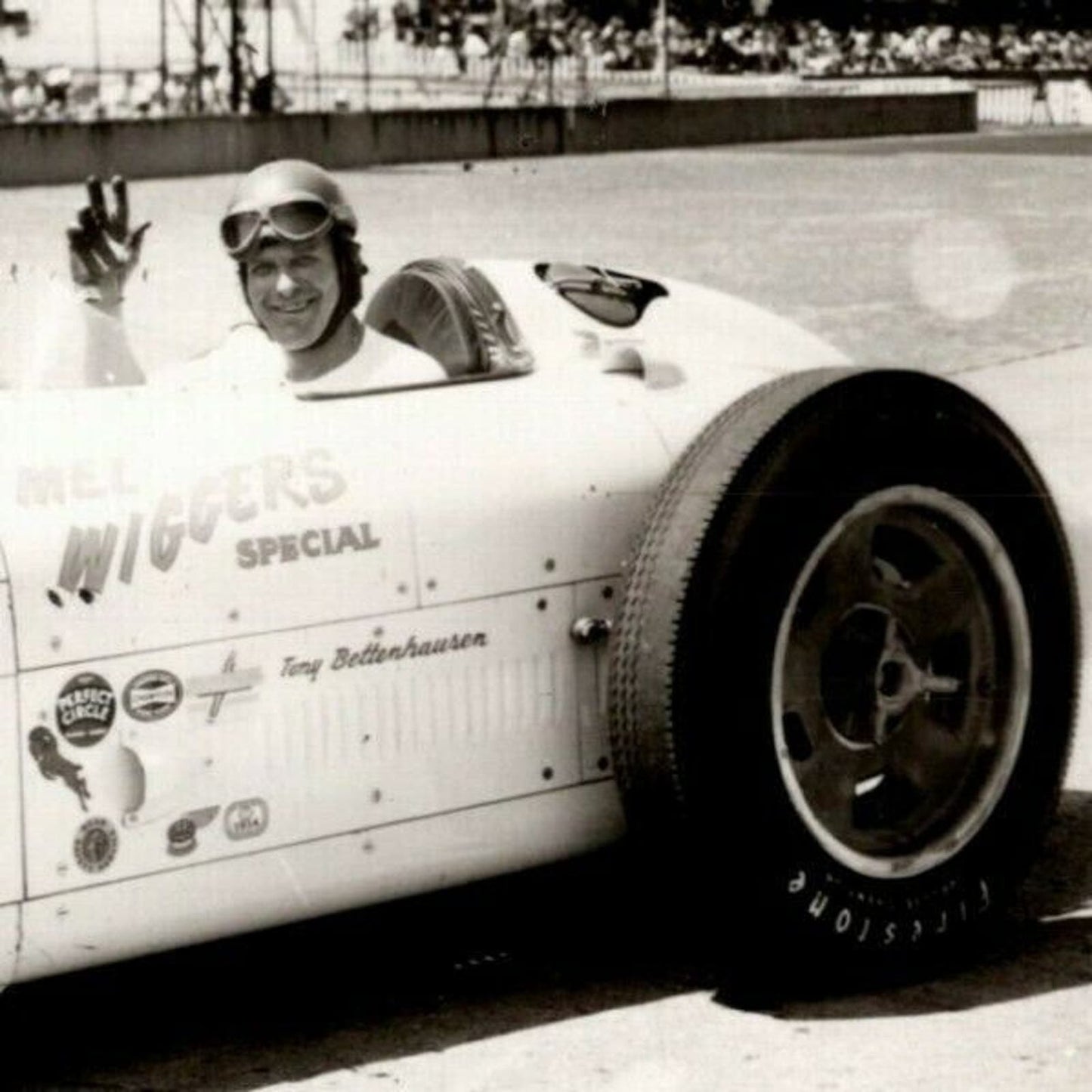 Indy 500 RPPC Postcard "1954 Tony Bettenhausen" Official Race Photo Unposted VGC