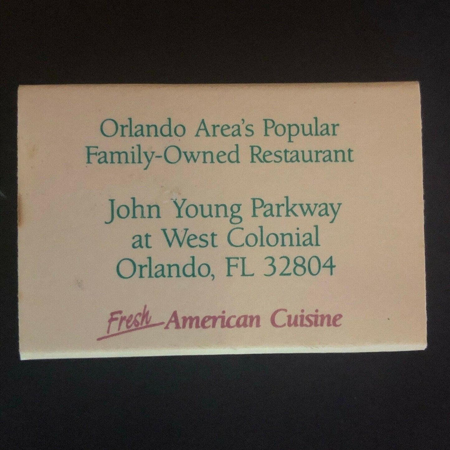c1980's-90's Wooden Matchbox Matchbook "Chris's House of Beef" Orlando, FL