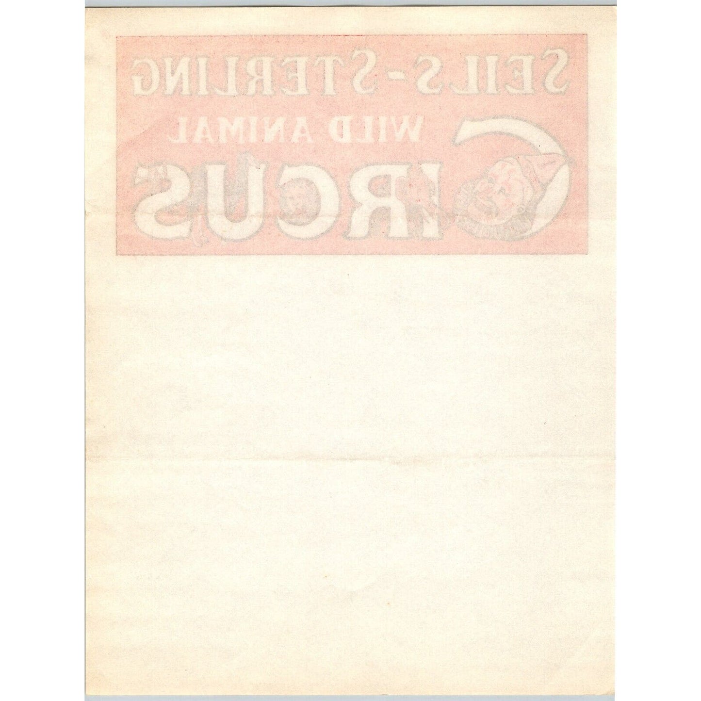 Seils Sterling Wild Animal Circus Letterhead c1936 Clown Scarce