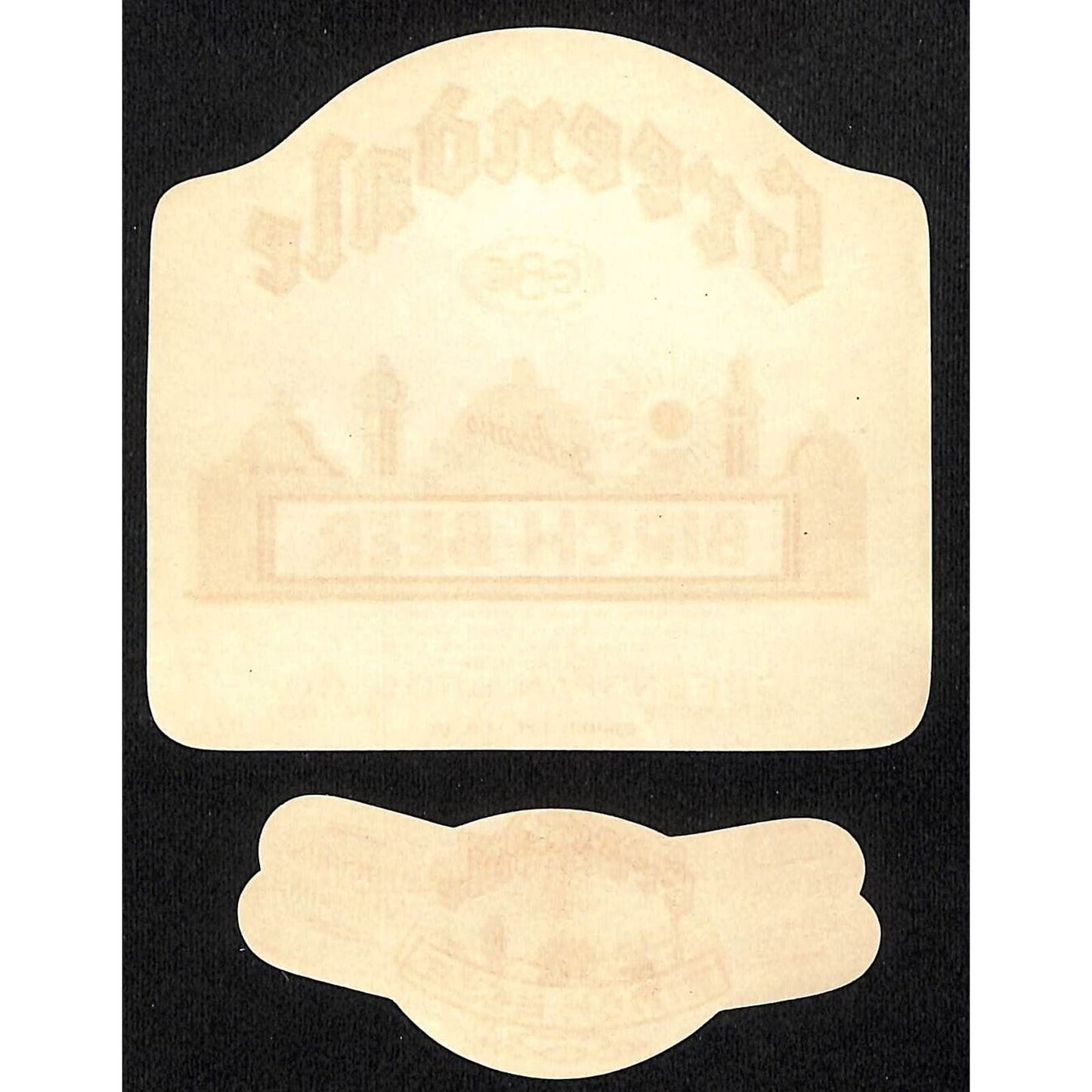 Greendale Birch Beer Soda Paper Label Set Greenspan Perth Amboy, NJ c1930's