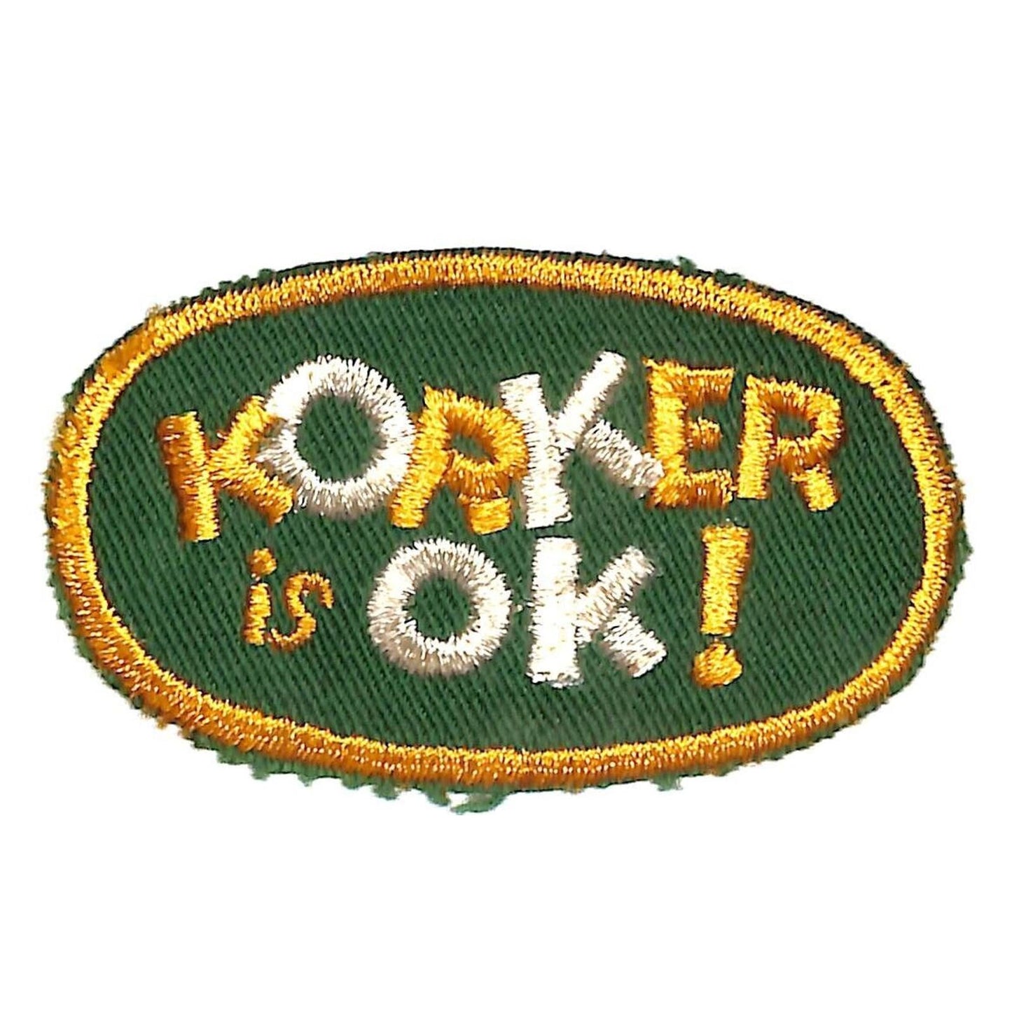 "Korker is OK!" Lemon Lime Soda Embroidered Soda Patch c1940's-50's VGC Scarce