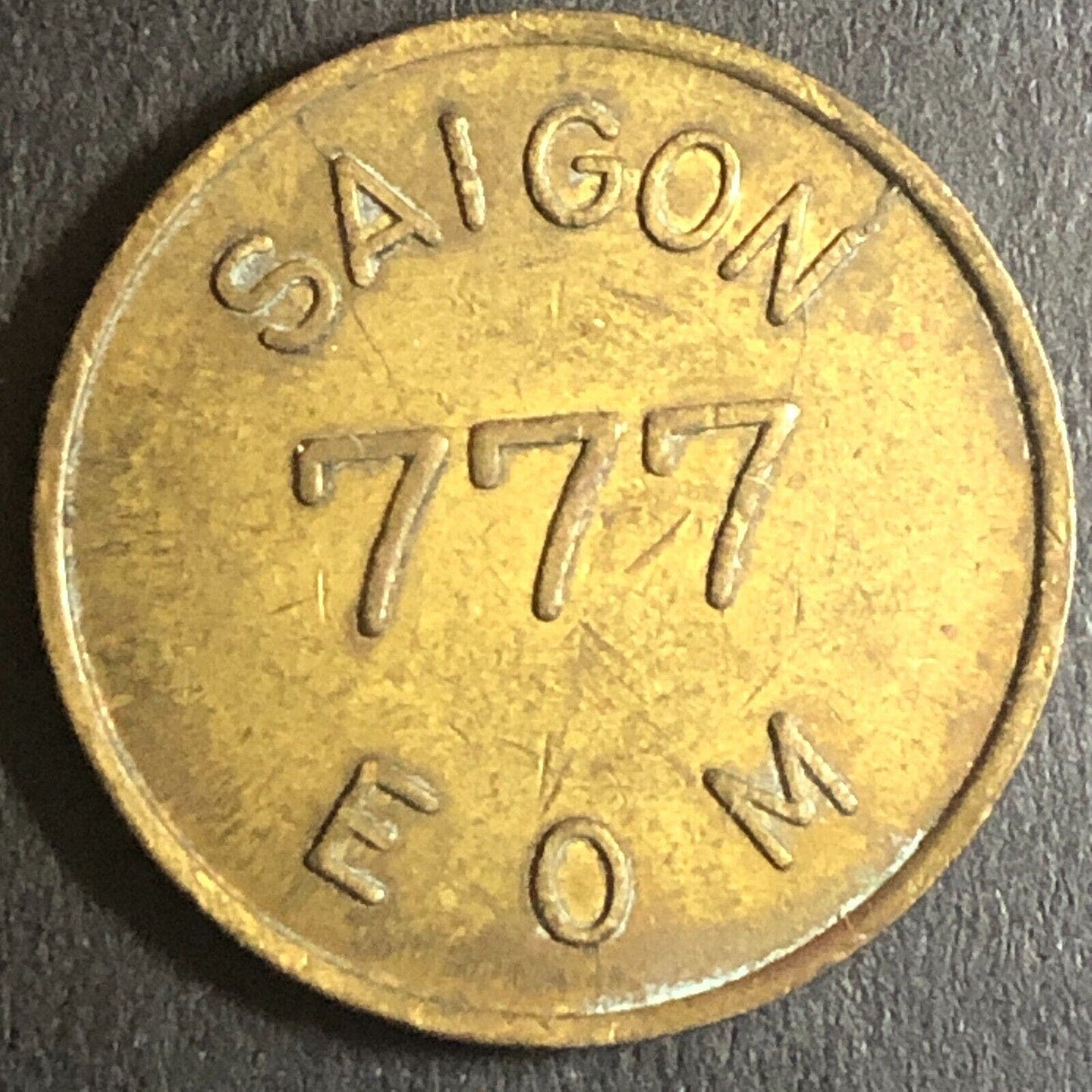 Vietnam Trade Token Military Saigon EOM "777" - 21mm