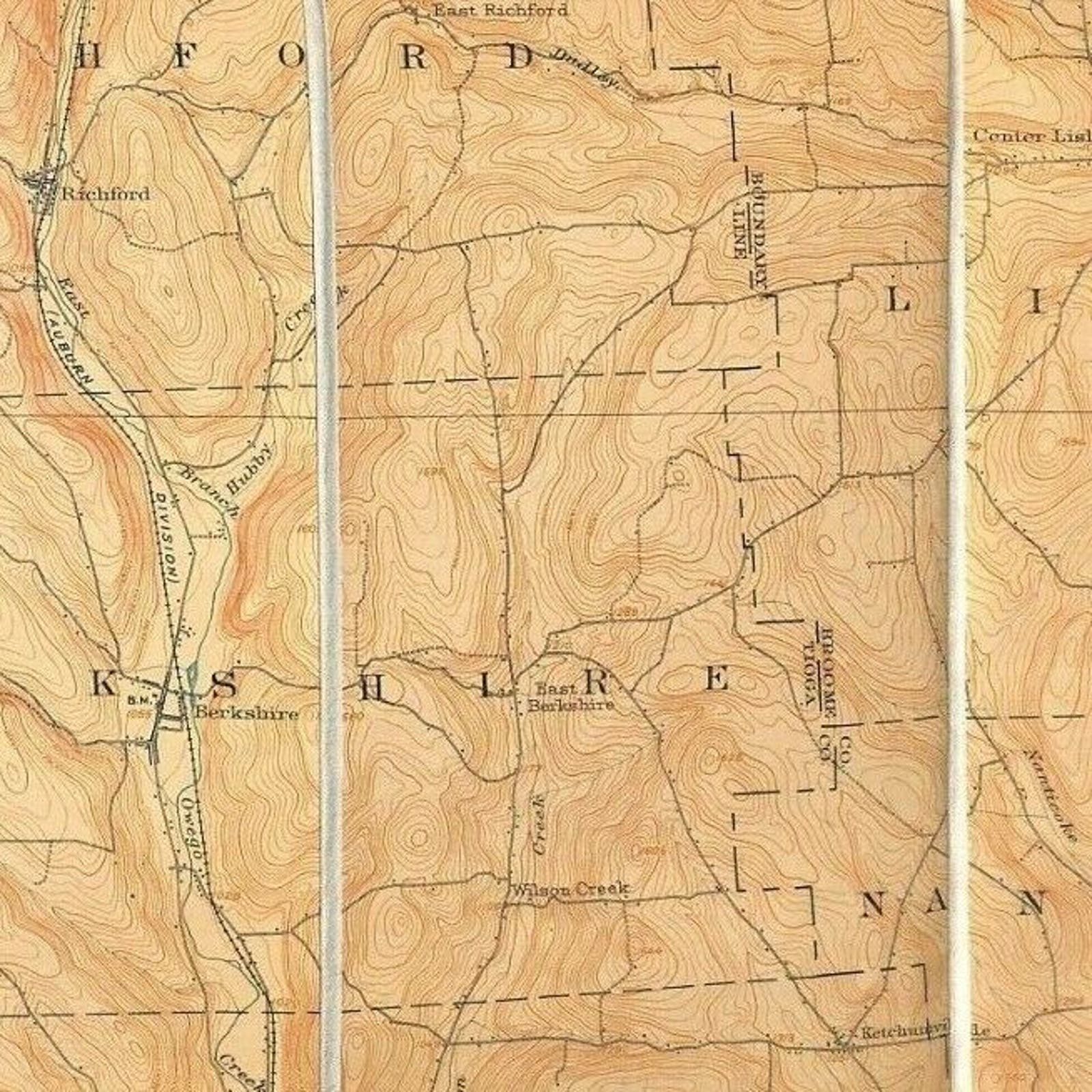 Vintage Official NY State Topographic Map Wilson Creek East Richford H ...