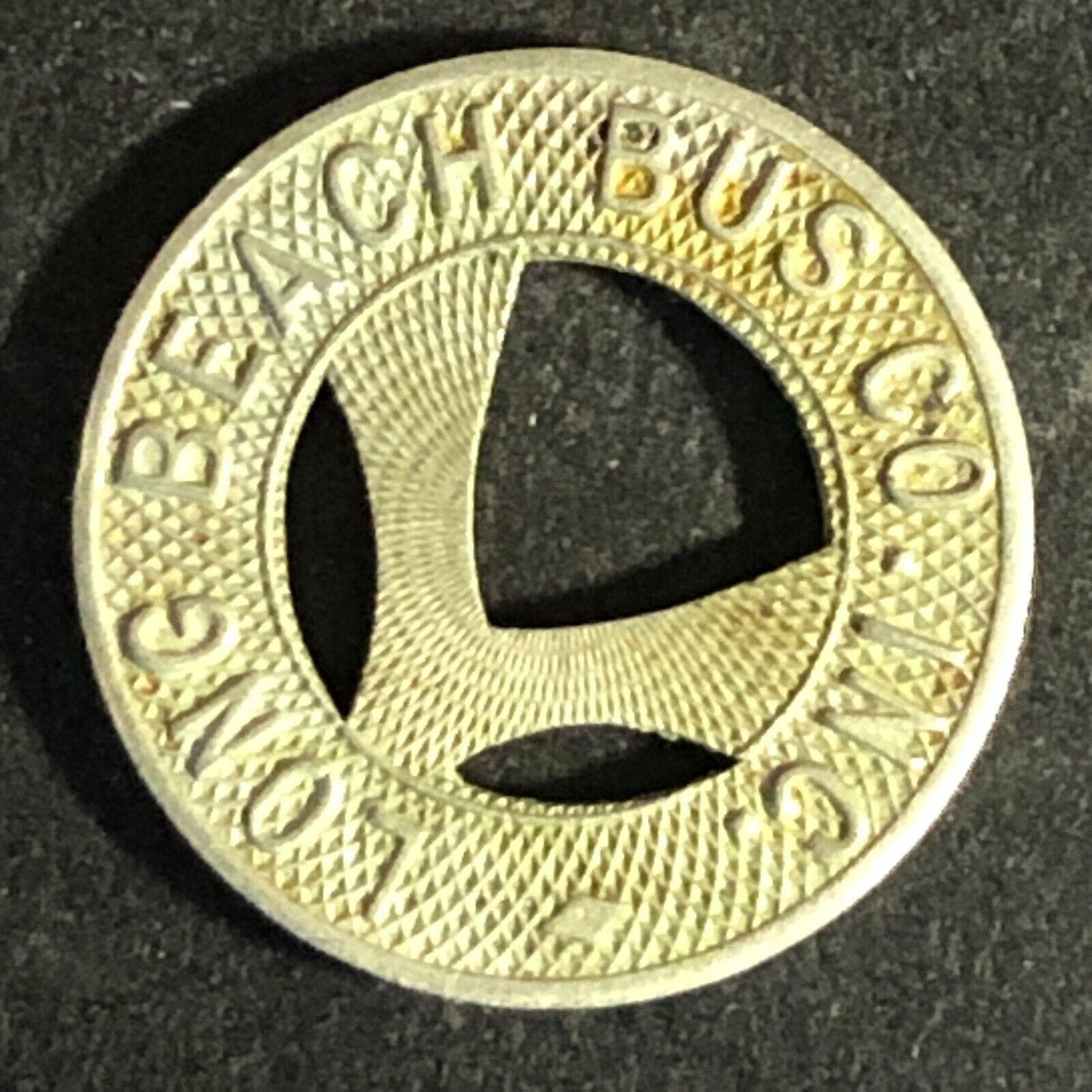 Long Beach Bus Co. Inc. (NY) WM G/F One Fare Nov. May. Transit Token c1929 16mm
